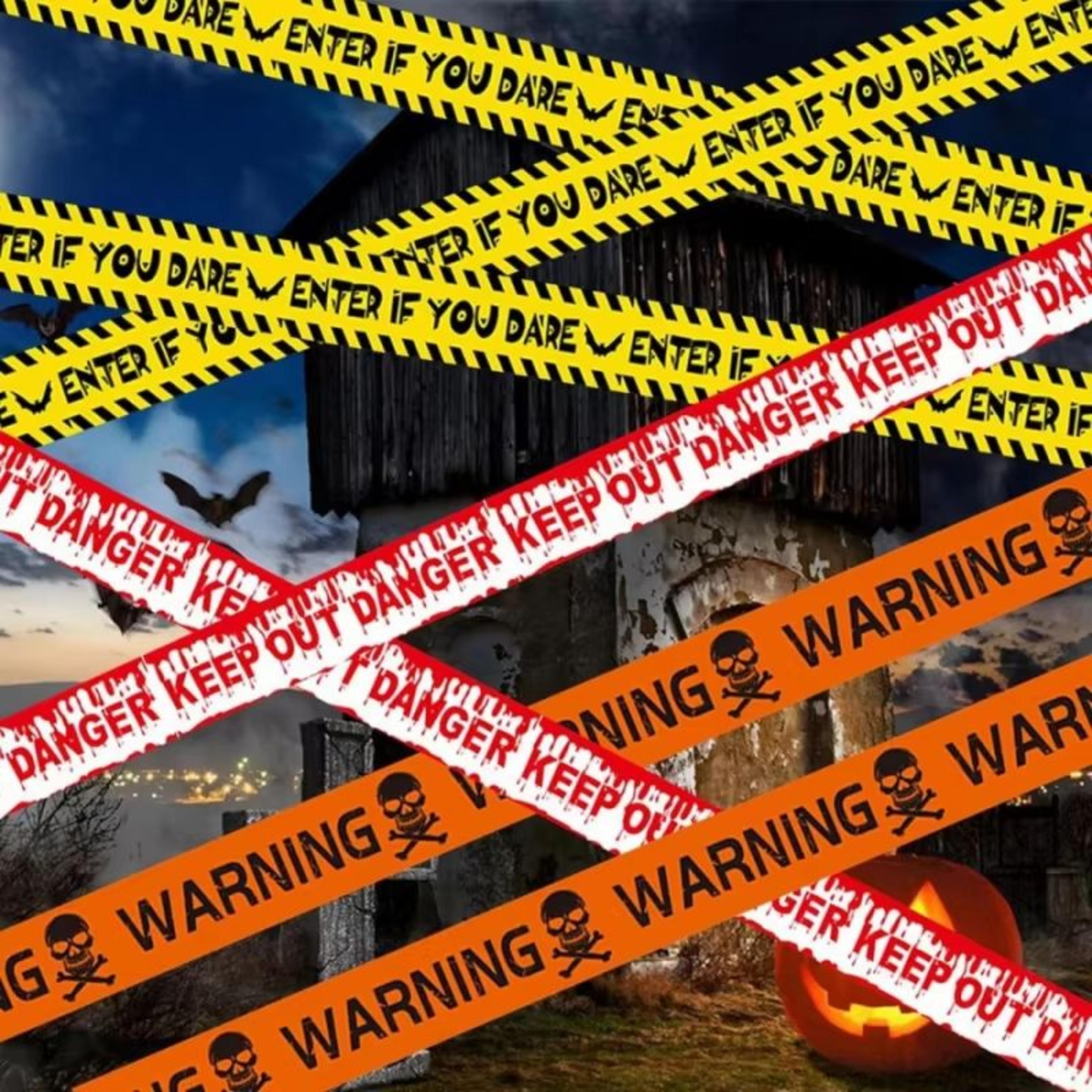 Halloween Warning Tape Decoration Strip For Haunted Houses  Parties 4