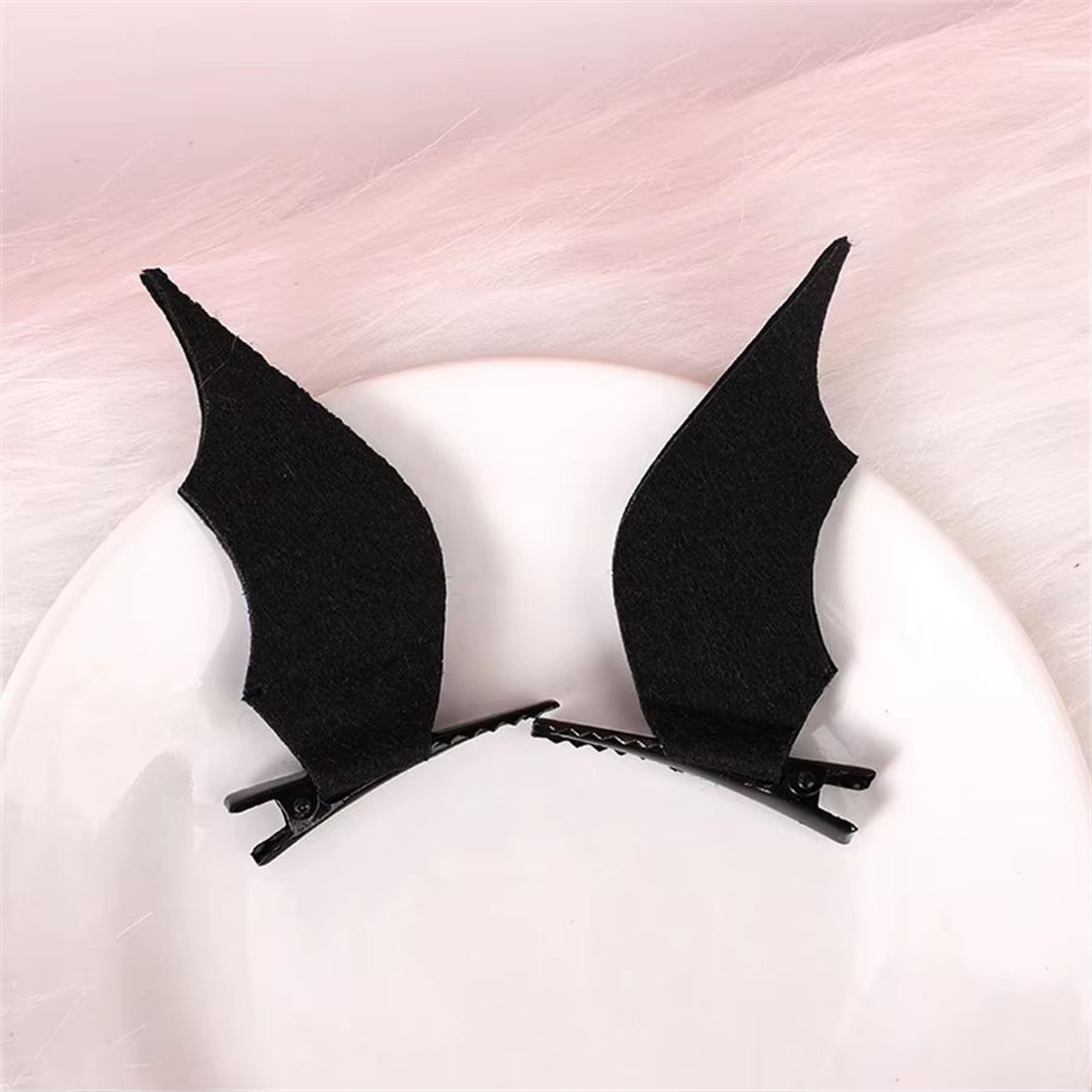 Halloween Black Wing Hair Clips 2Pack  Bat  Demon Duckbill Costume Accessories 4