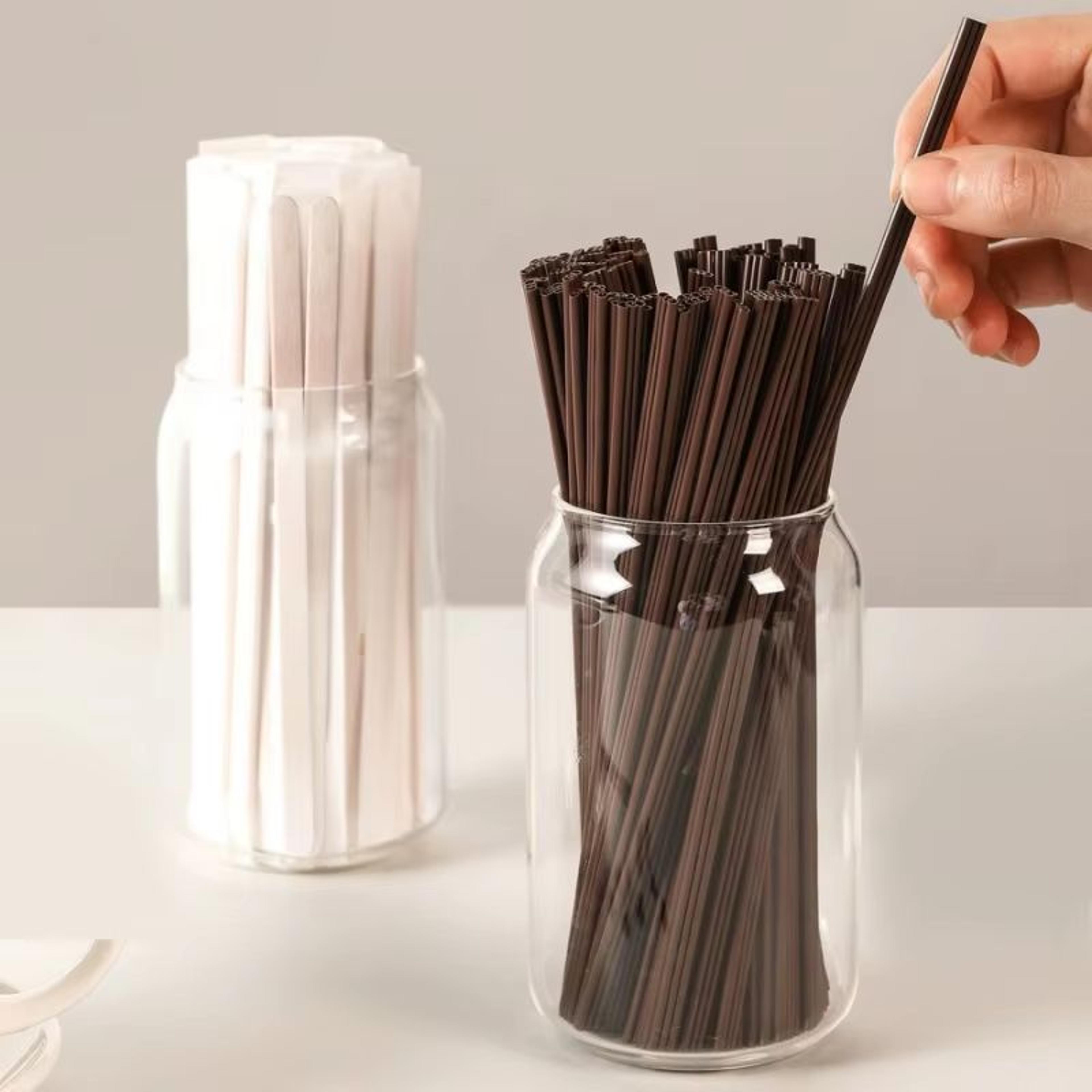 100Pack Disposable Wooden Coffee Stirring Sticks With ThreeHole Design 2