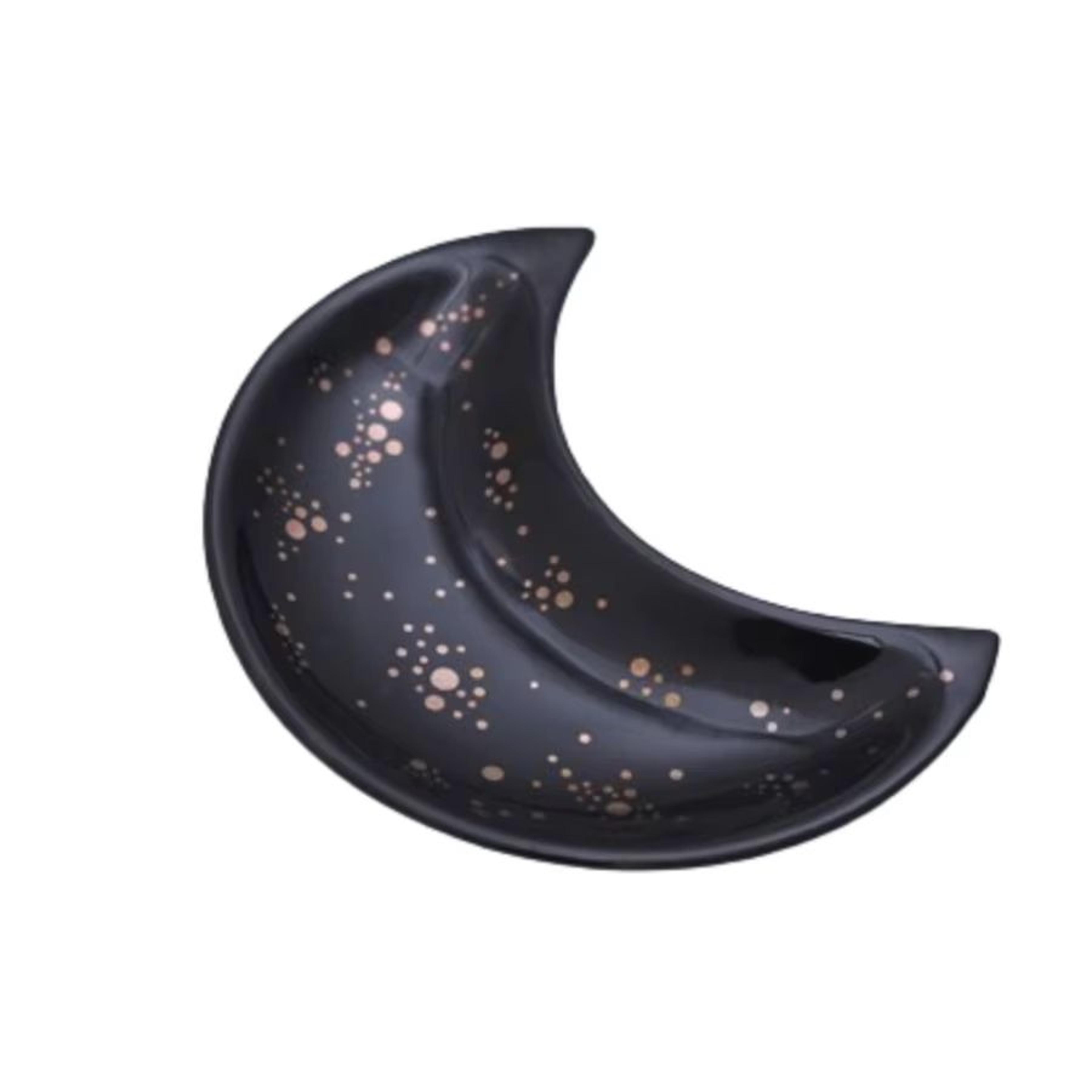 Crescent Moon Ceramic Jewelry Dish For Ramadan Eid Home Decoration 7