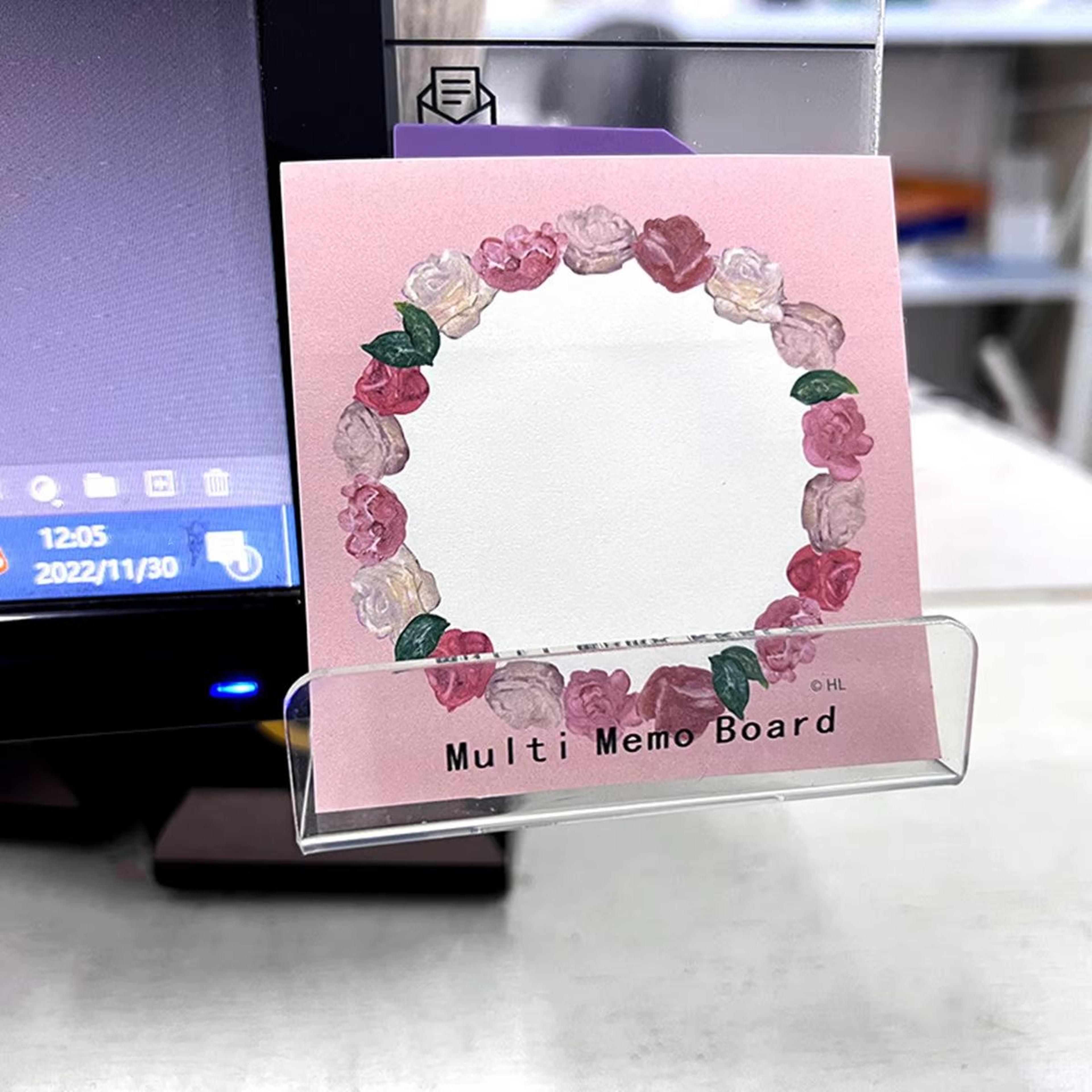 Acrylic Monitor Message Board With Phone Storage And Business Card Holder 5