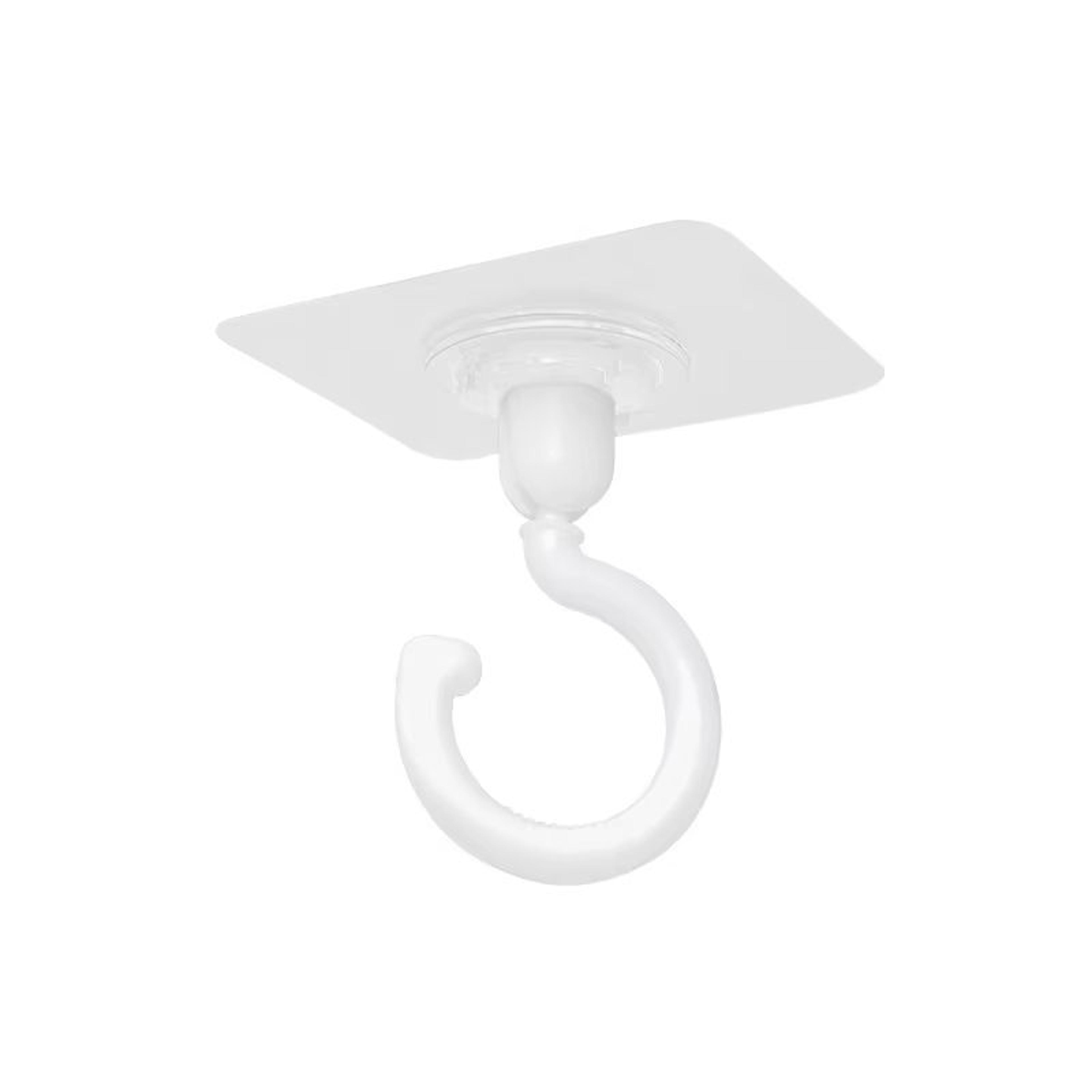 NoDrill Rotating Ceiling Hooks 3Pack Adhesive Wall And Door Hangers 6