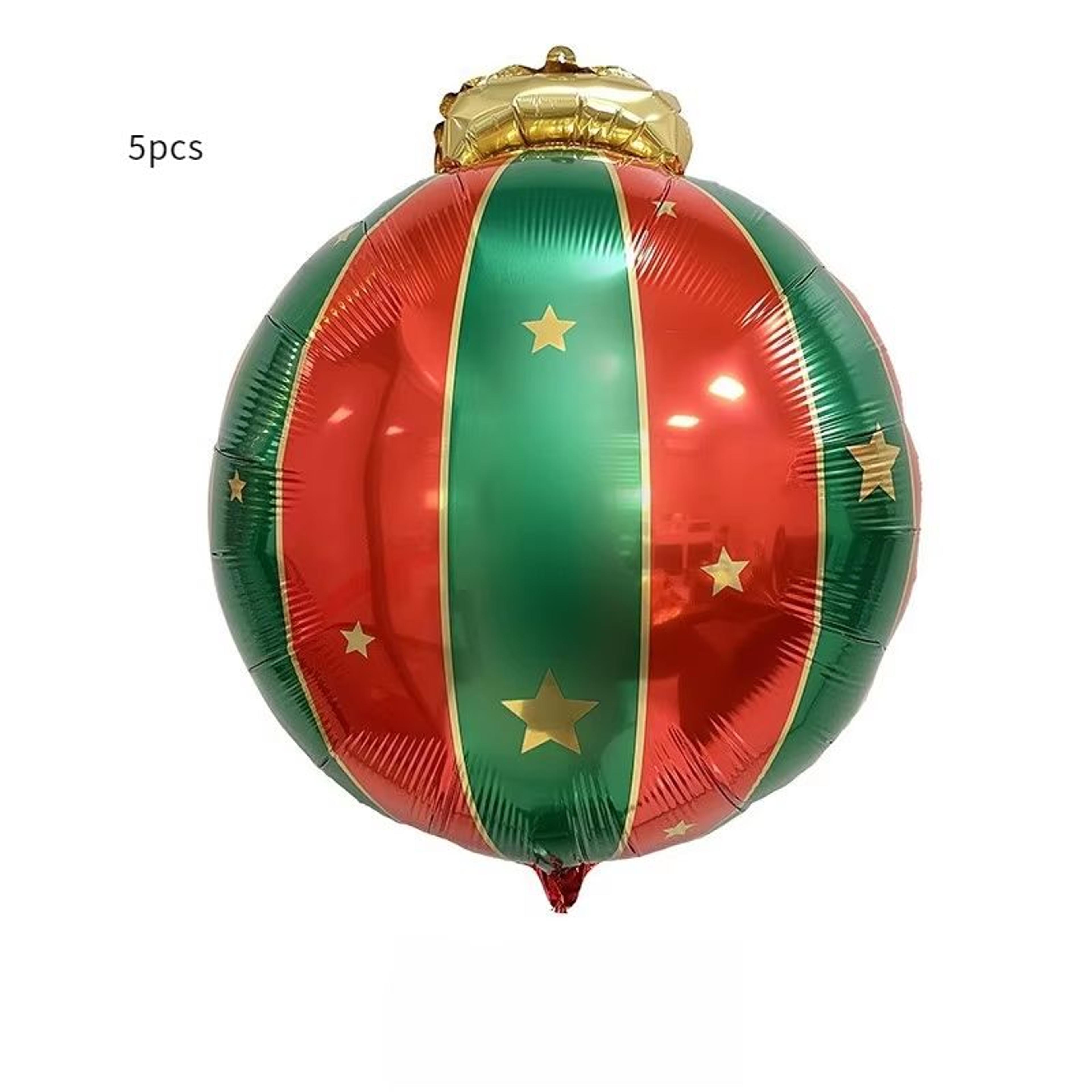 Christmas Balloon Decoration Set 5Pack Red Green Gold Star Foil Balloons Party Backdrop Decor 6