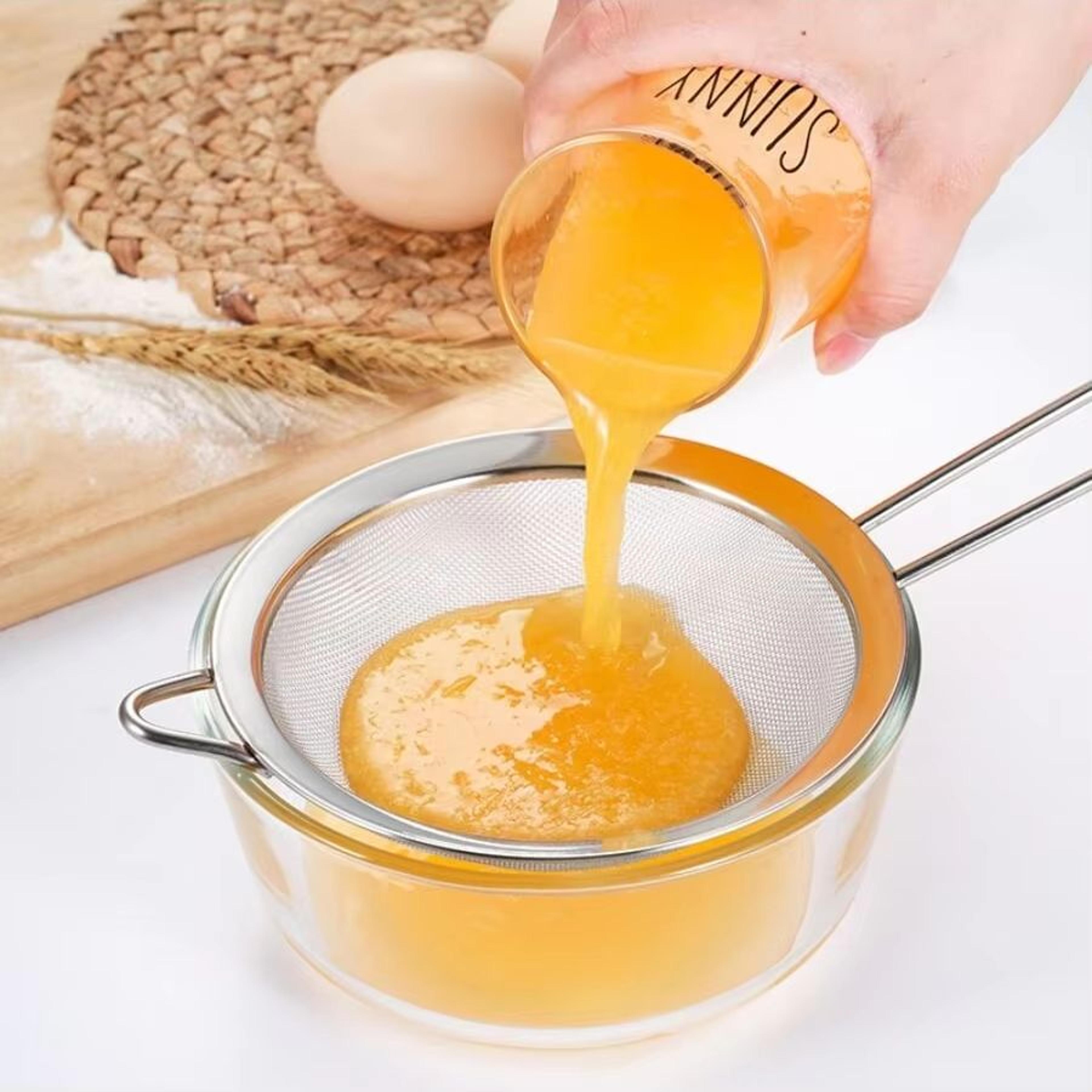 Gold Stainless Steel Strainer 75in Kitchen Colander Sieve With Hook For Flour Juice Soybean Milk  R 2