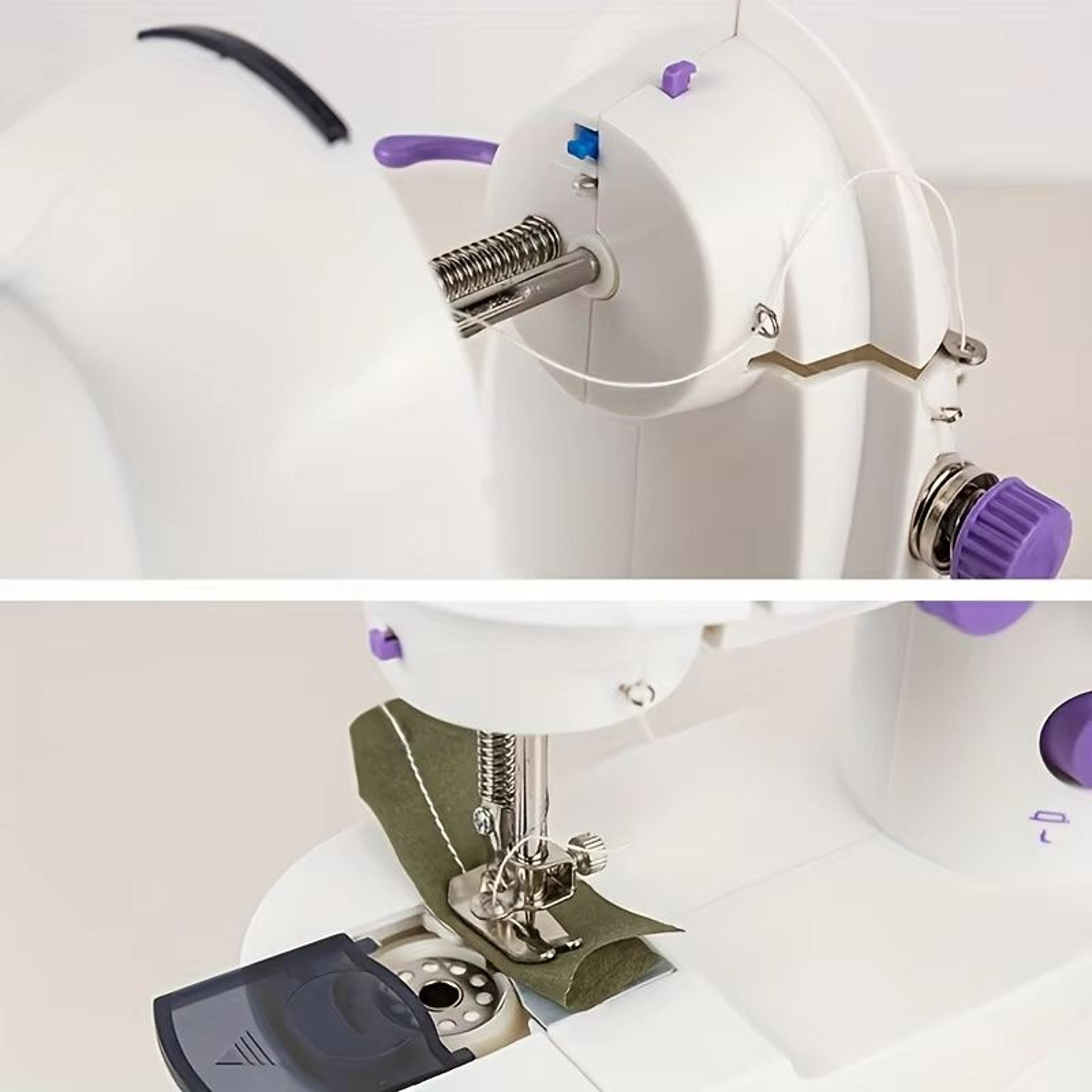 Mini Electric Sewing Machine Portable Home Kit With Foot Pedal Double Speed Night Light  Two Thread 3