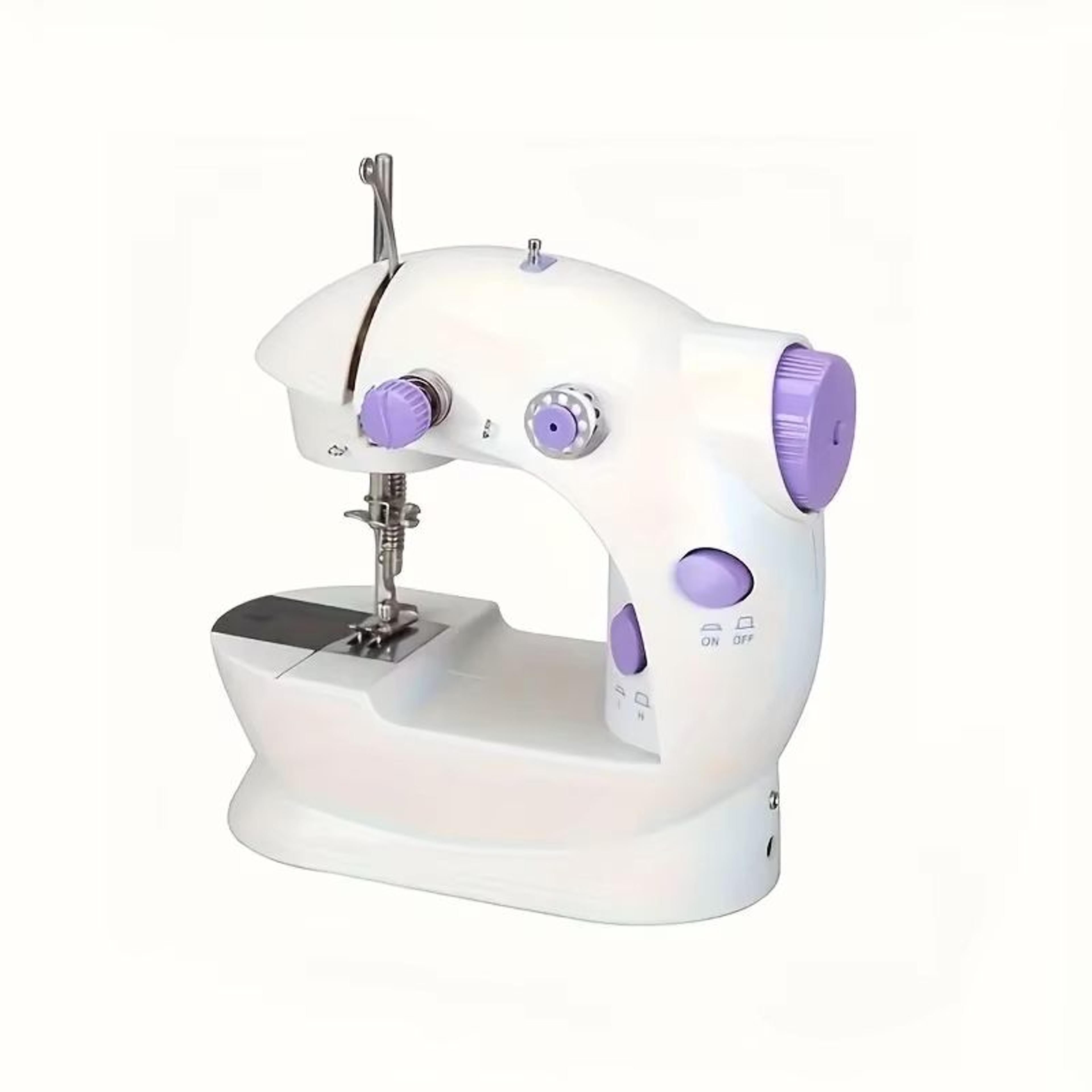 Mini Electric Sewing Machine Portable Home Kit With Foot Pedal Double Speed Night Light  Two Thread 4