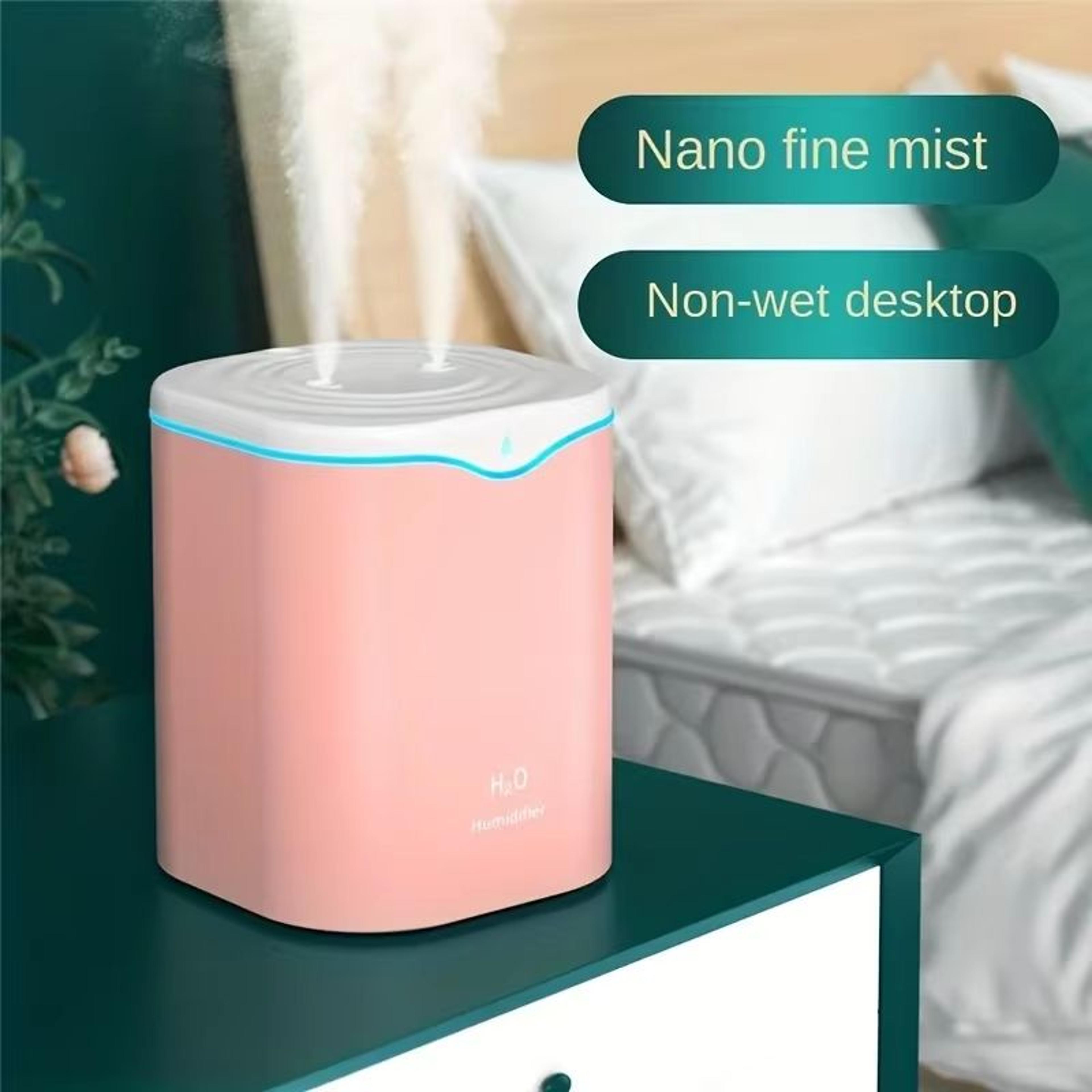 676 Fl Oz Cool Mist USB Air Humidifier With Dual Spray Nozzles And Colorful Night Light 1