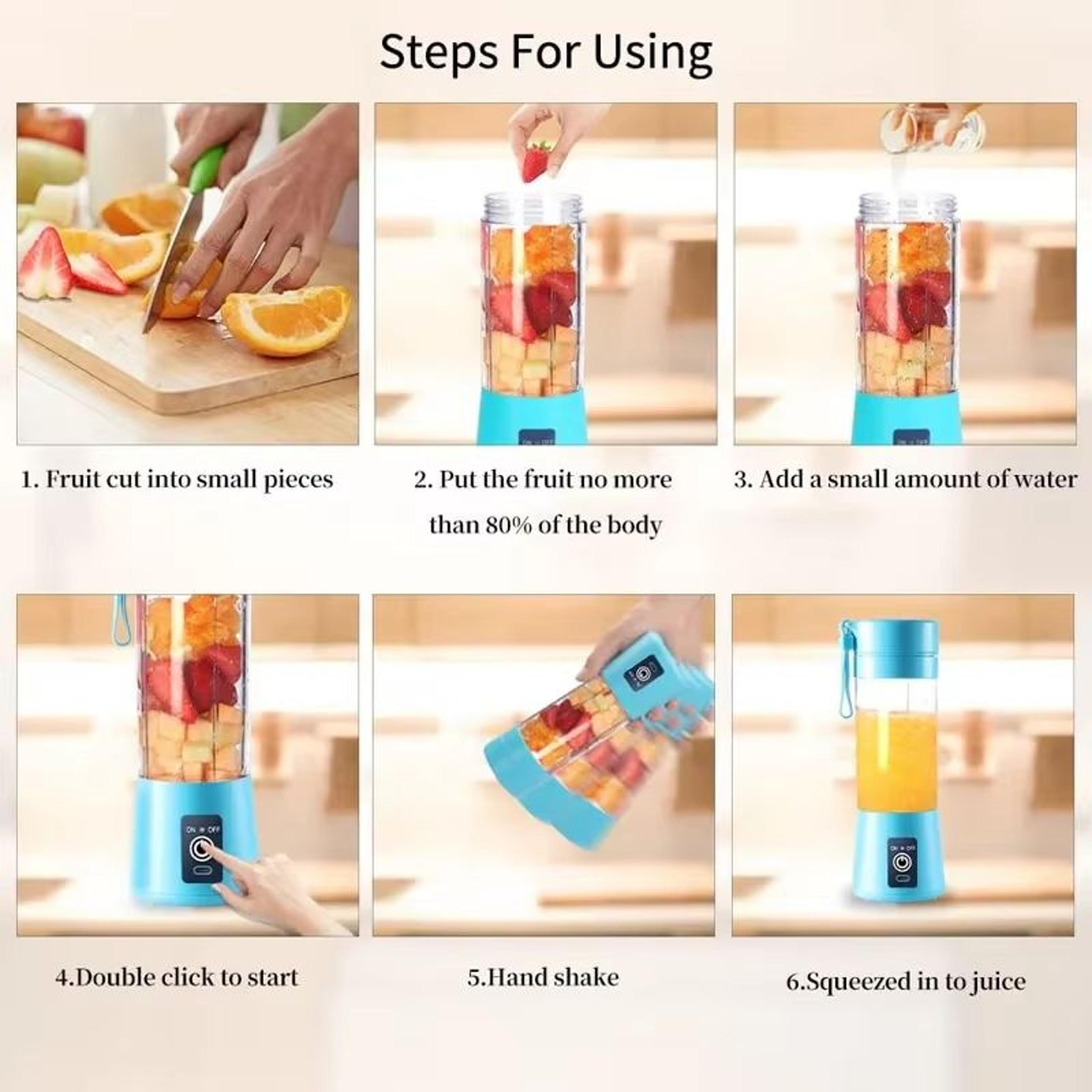 USB Rechargeable Portable Mini Fruit And Vegetable Juicer Cup Blender 3