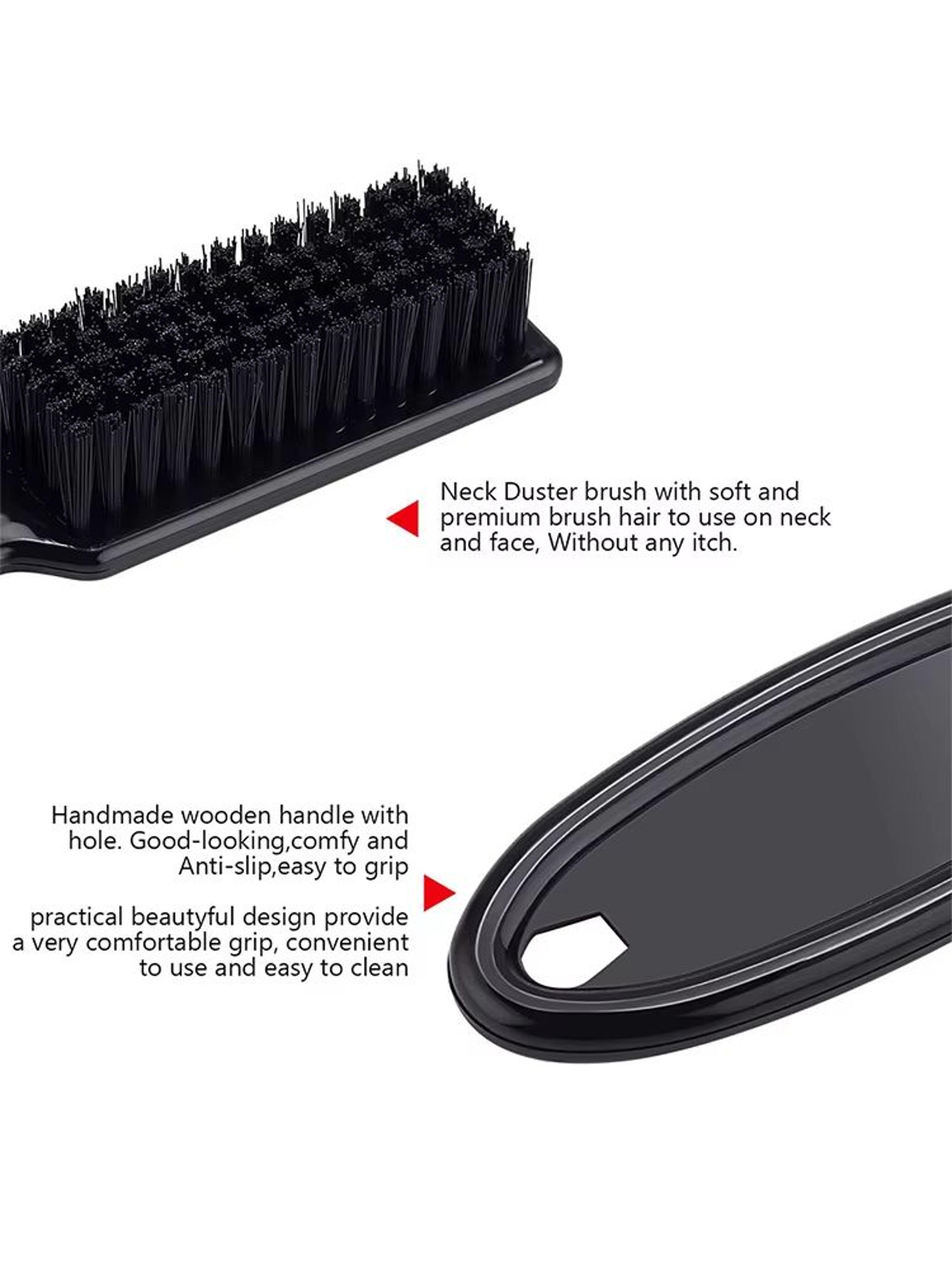 Barber Neck Duster Brush Set For Men With Round Hairdressing And Beard Brushes 5