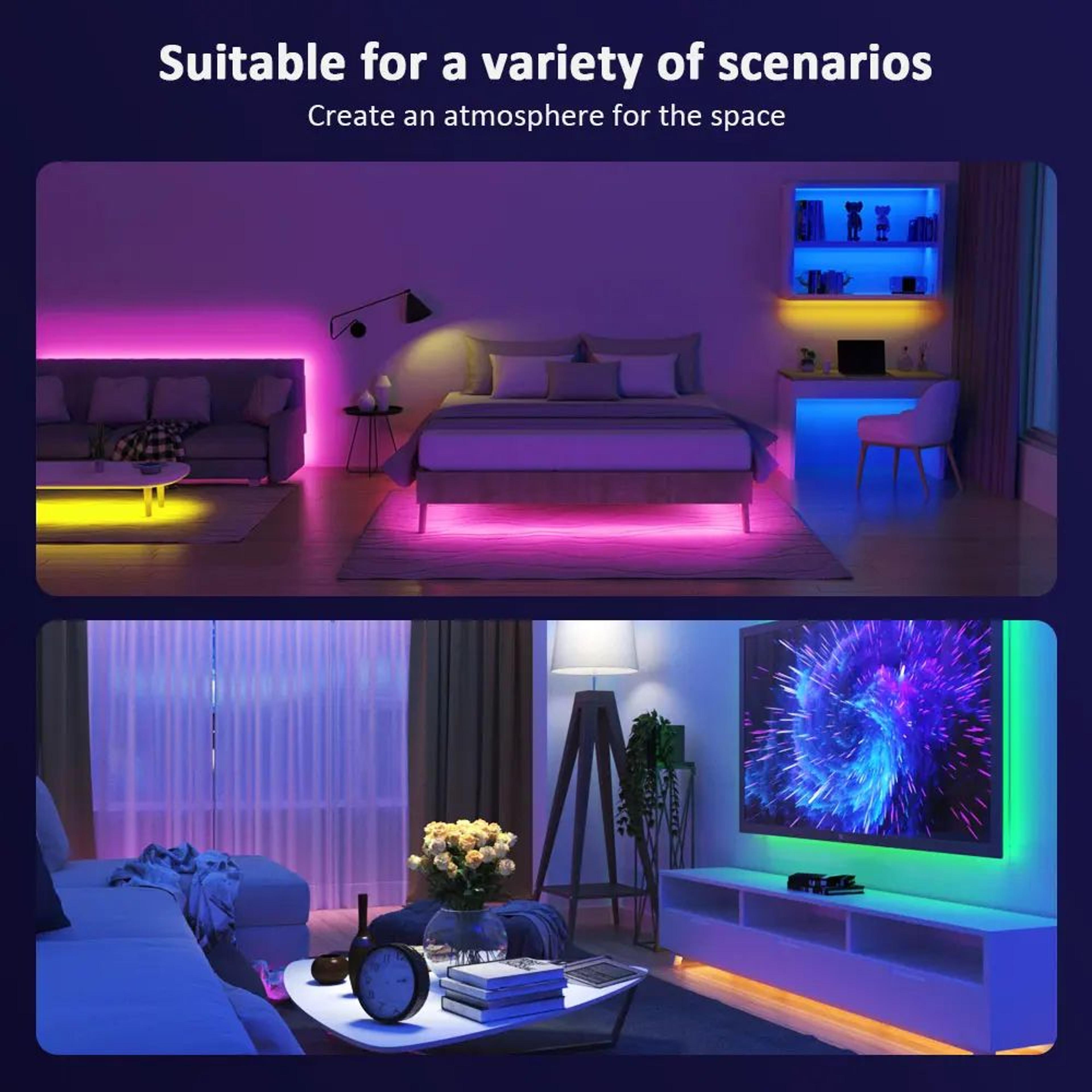 RGB LED Strip Lights 5 V USB 3535 Music Sync ColorChanging Light Strip 328 Ft9843 Ft 2