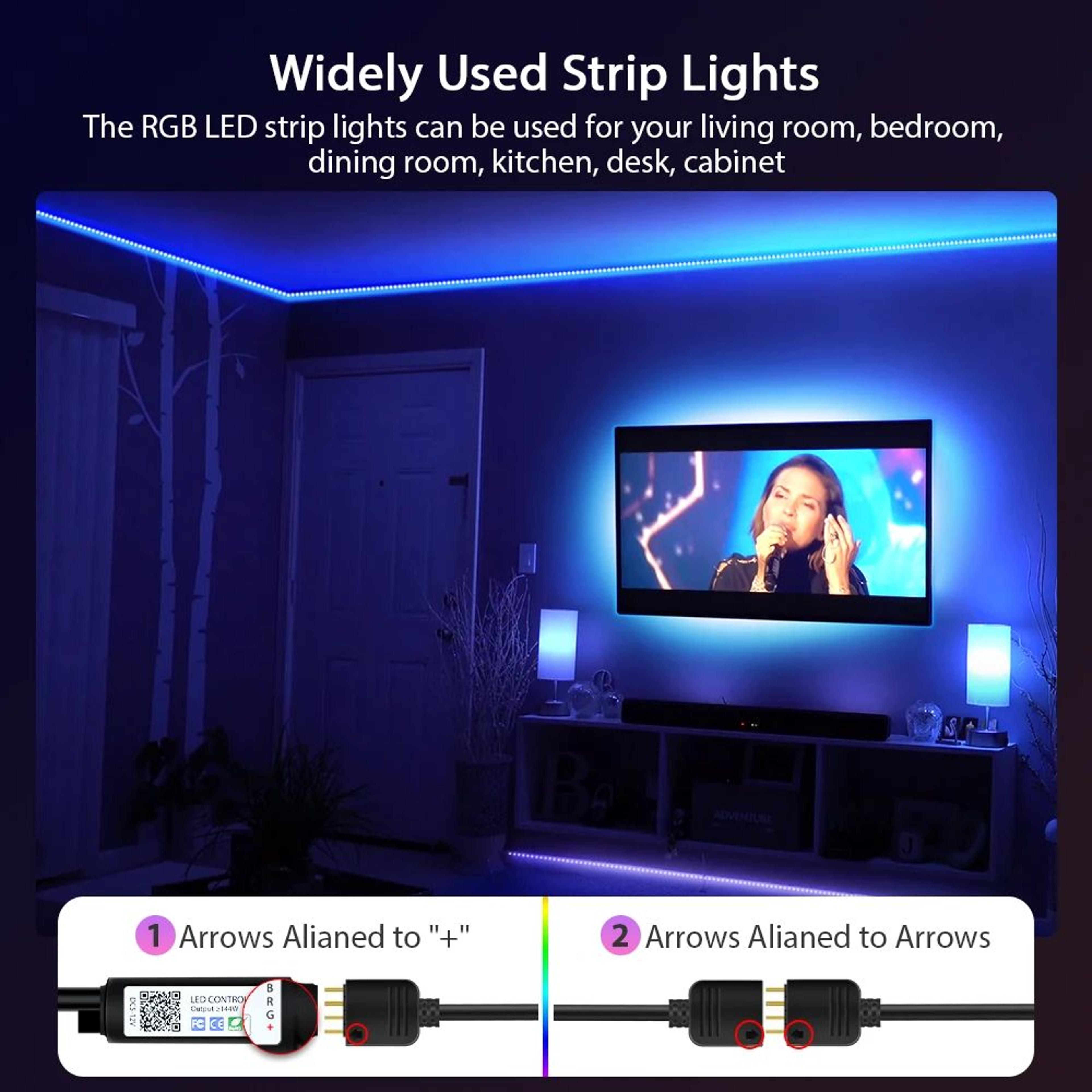 RGB LED Strip Lights 5 V USB 3535 Music Sync ColorChanging Light Strip 328 Ft9843 Ft 5
