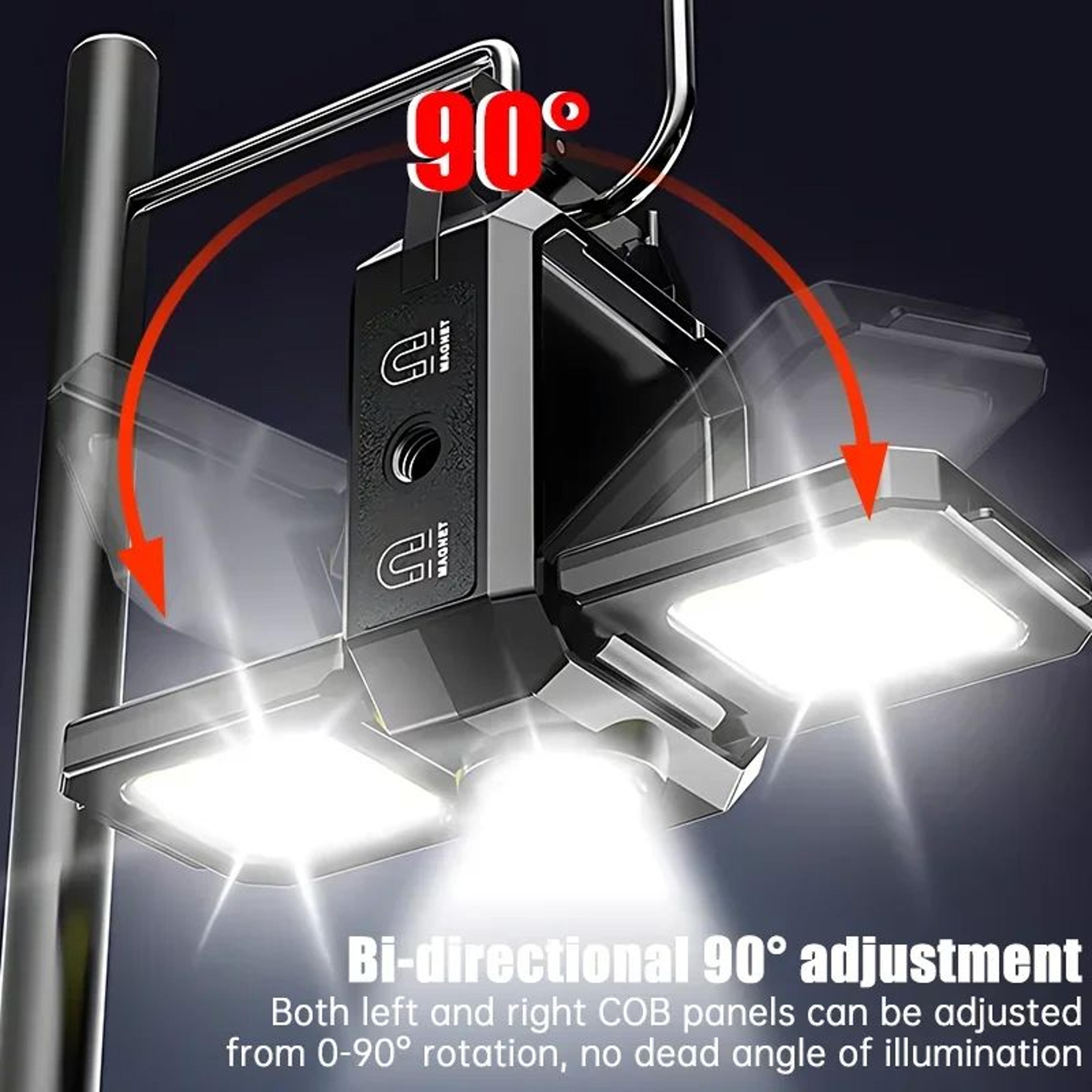 USB Rechargeable Mini COB Keychain Flashlight With 90 Foldable Work Lights 2