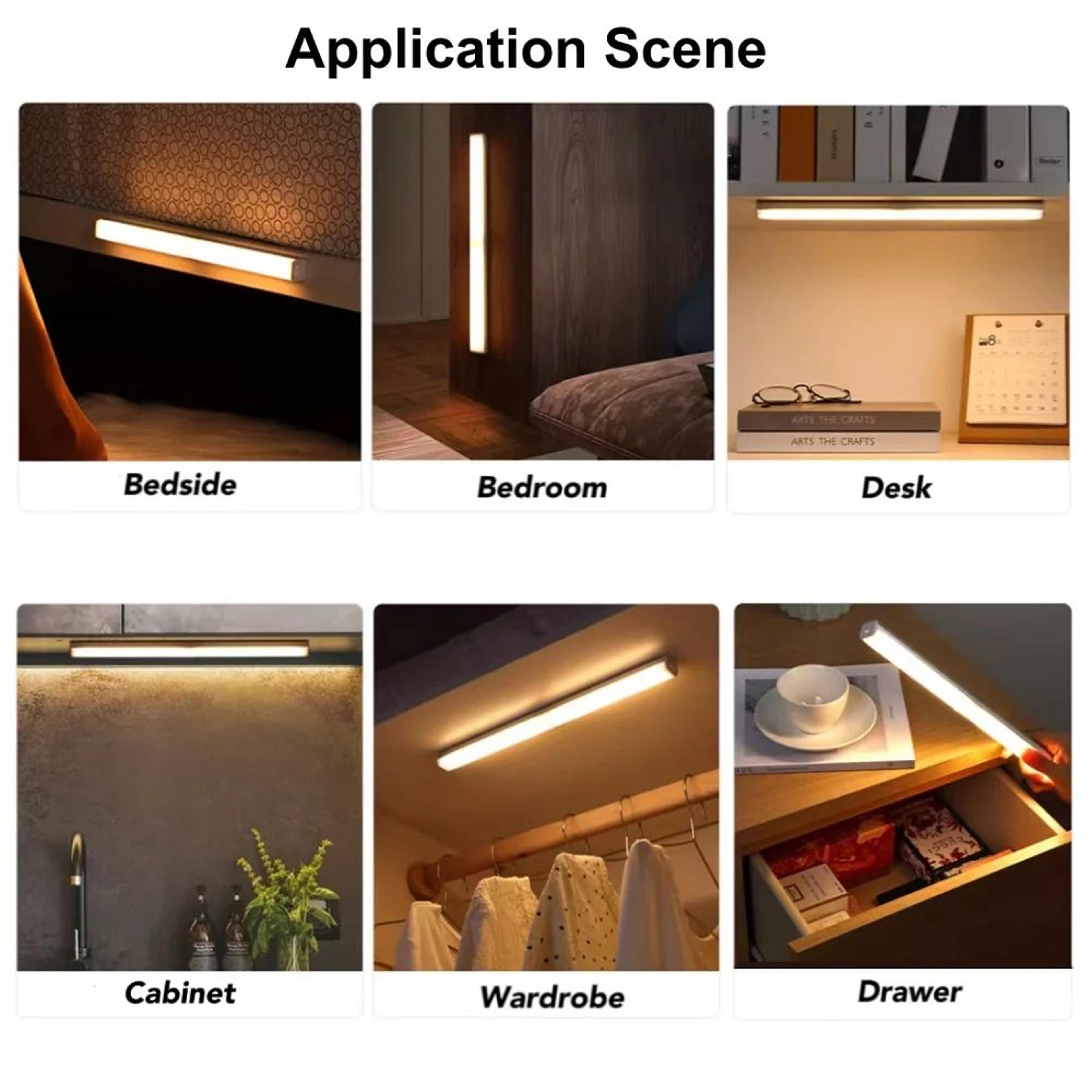 USBC Rechargeable Motion Sensor LED Bar Light For Kitchen Bedside Wardrobe And Closet 5