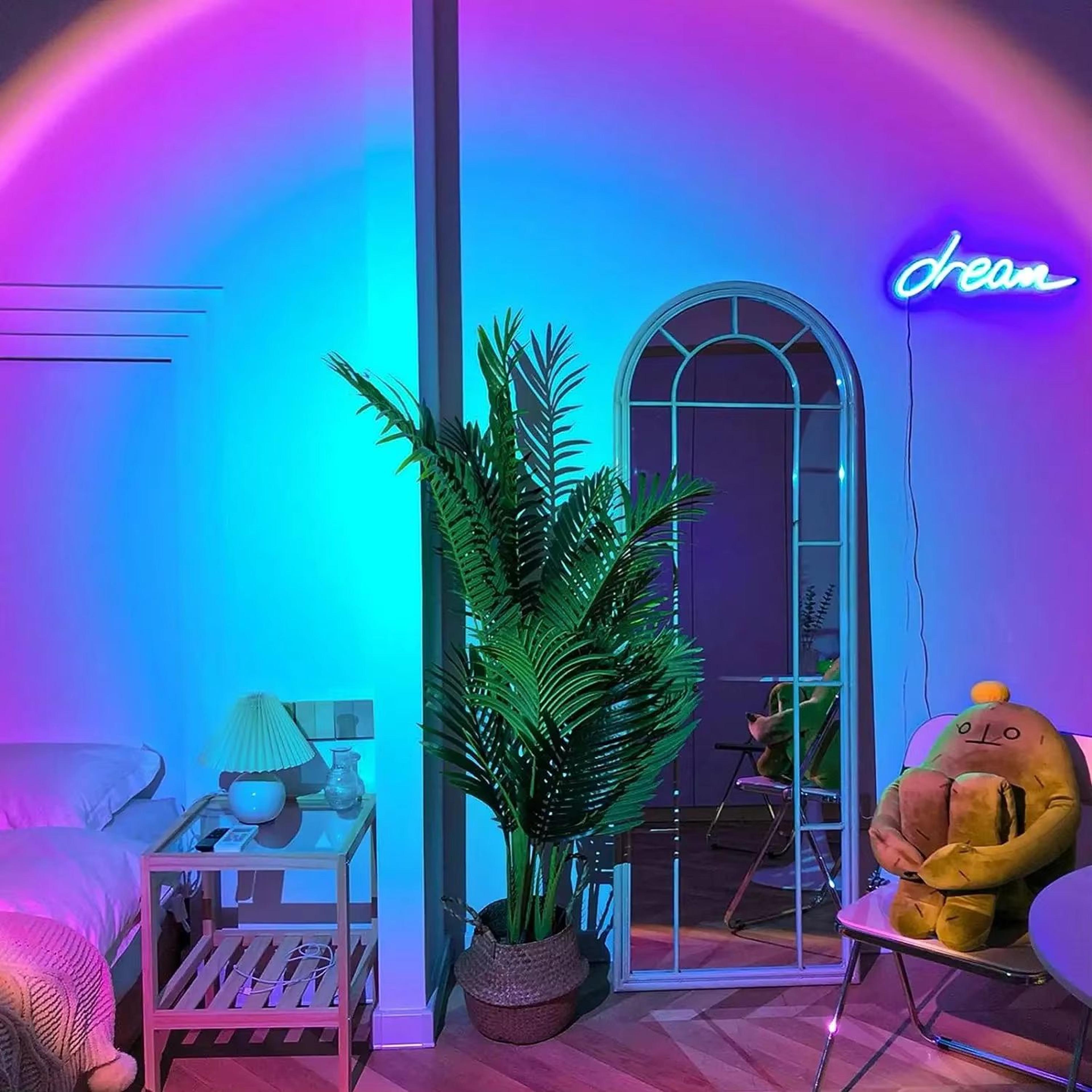 USB Room Photo Atmosphere Light With Sunset Projection LED Mood Lamp 2