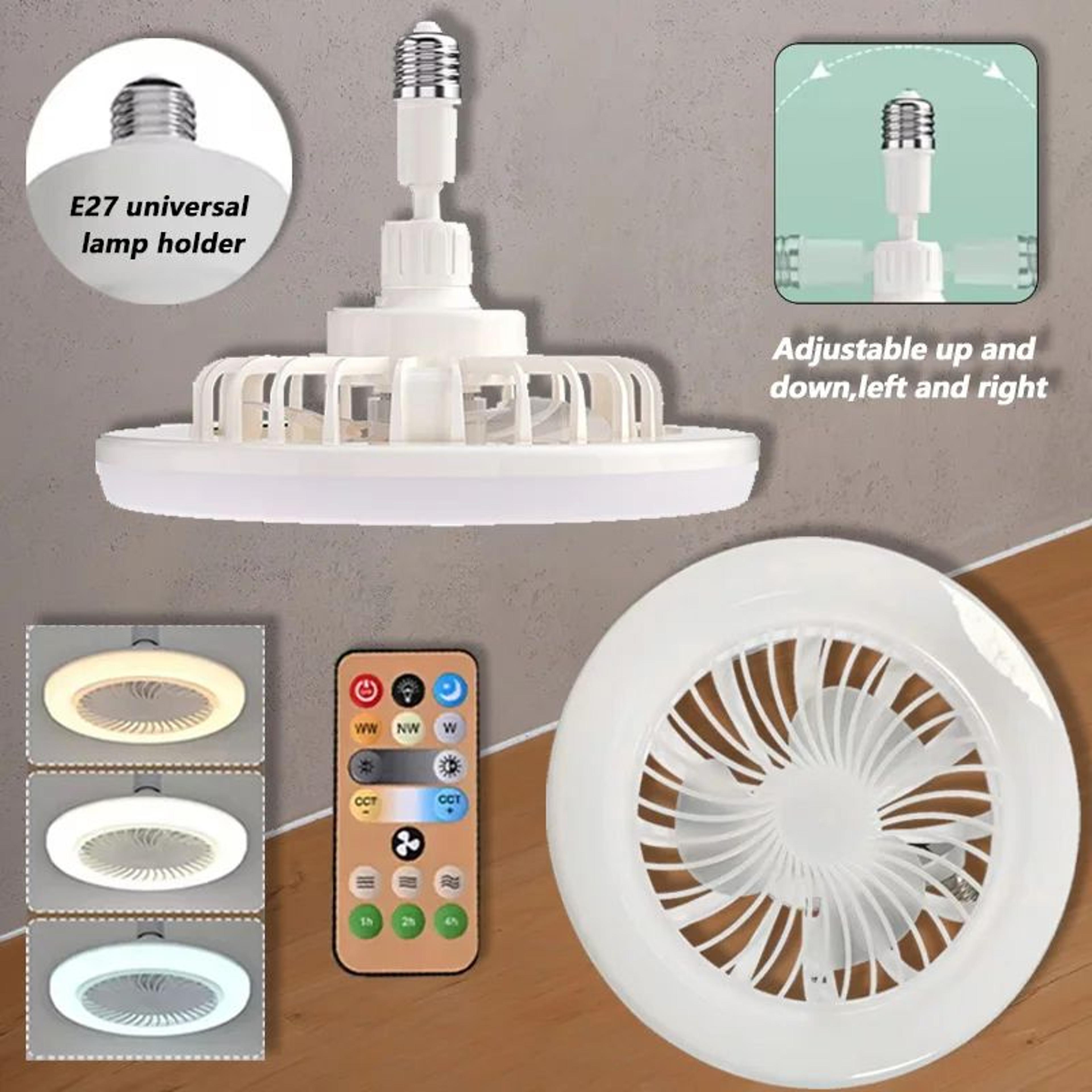 2in1 Ceiling Fan Lamp With Adjustable 3Speed Fan And Dimmable E27 LED Light 0