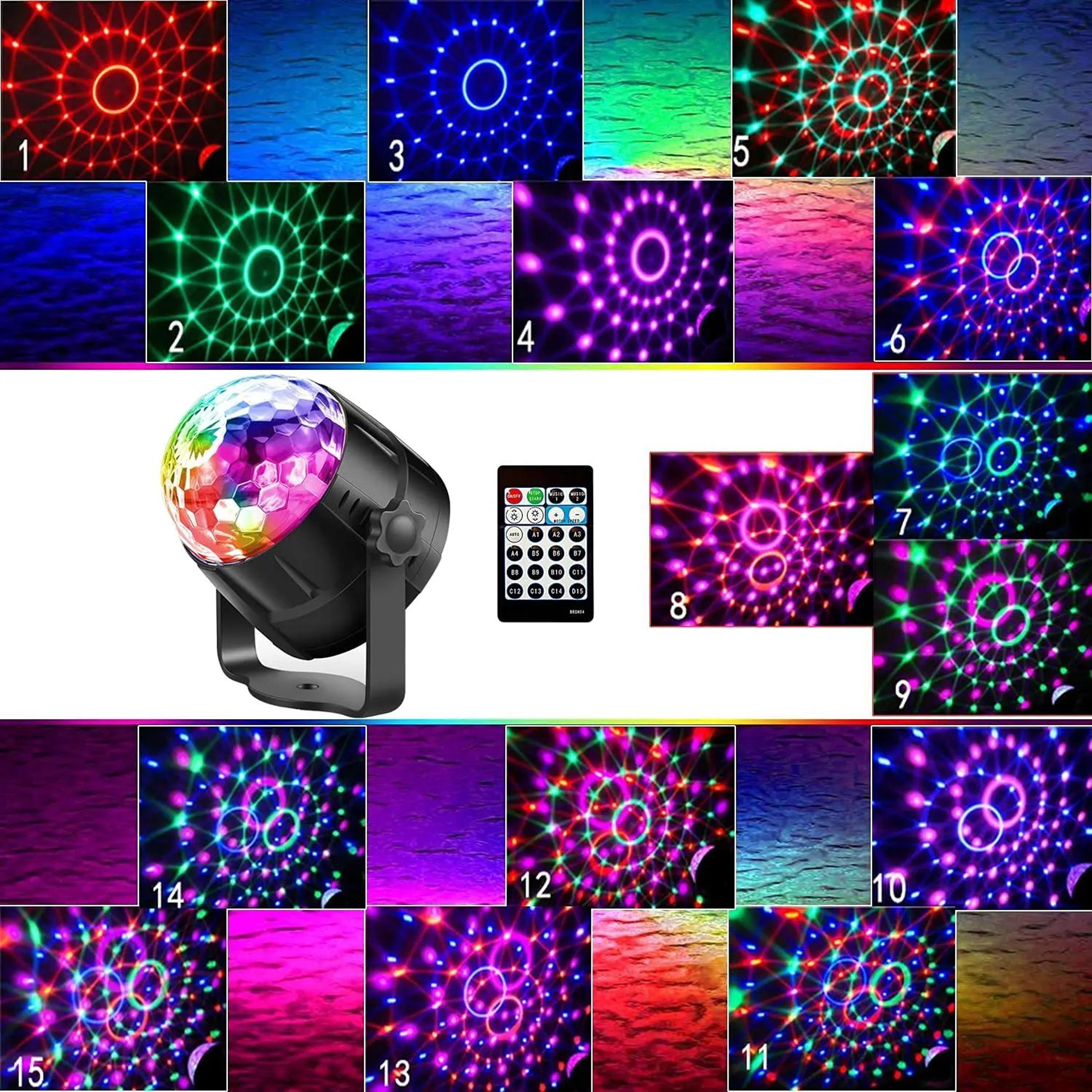 RGB SoundActivated LED Disco Ball Light With Remote Control For Parties And Home Decor 0