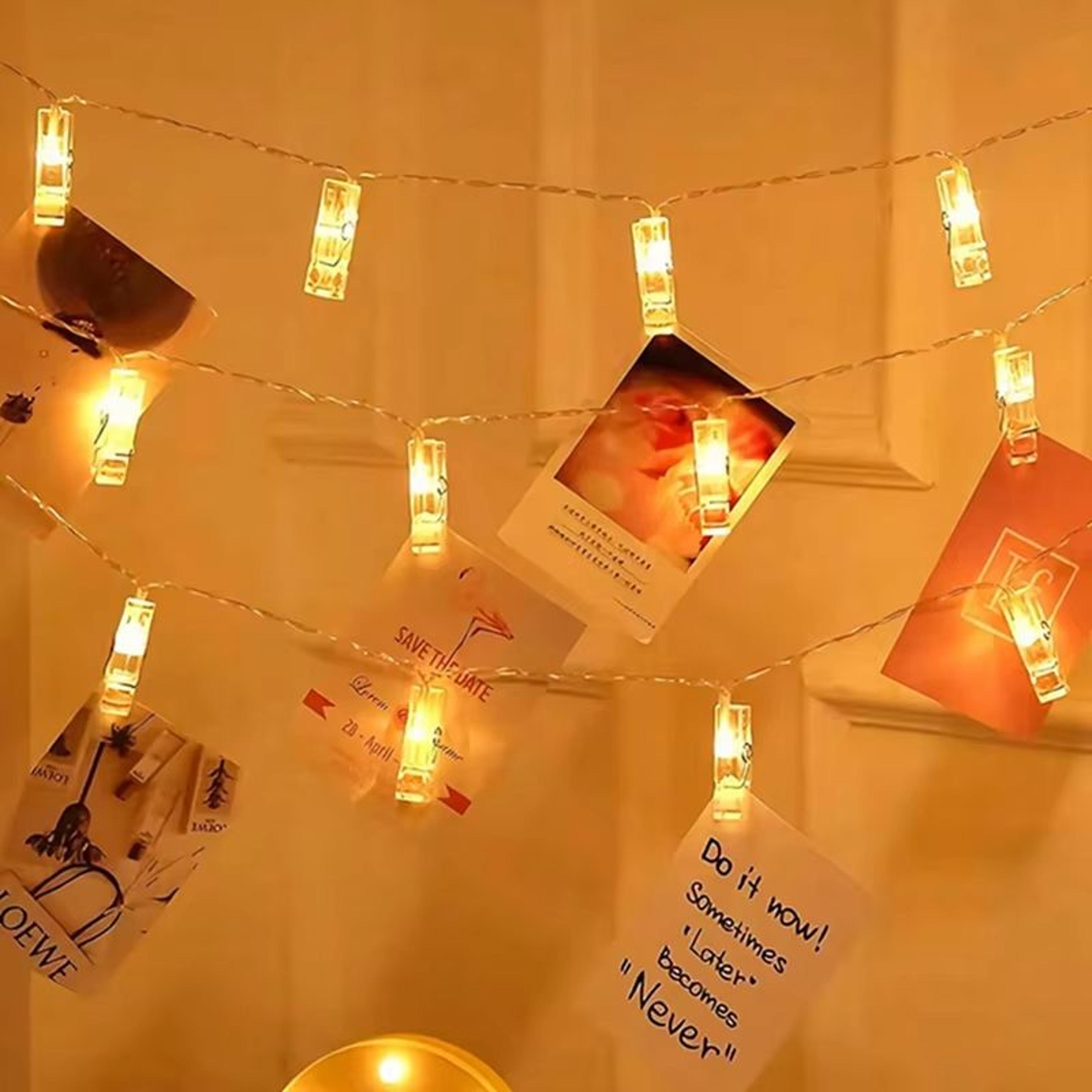 Photo Clip String Lights With 10203040 LED Fairy Lights For Pictures Cards And Party Decor 6