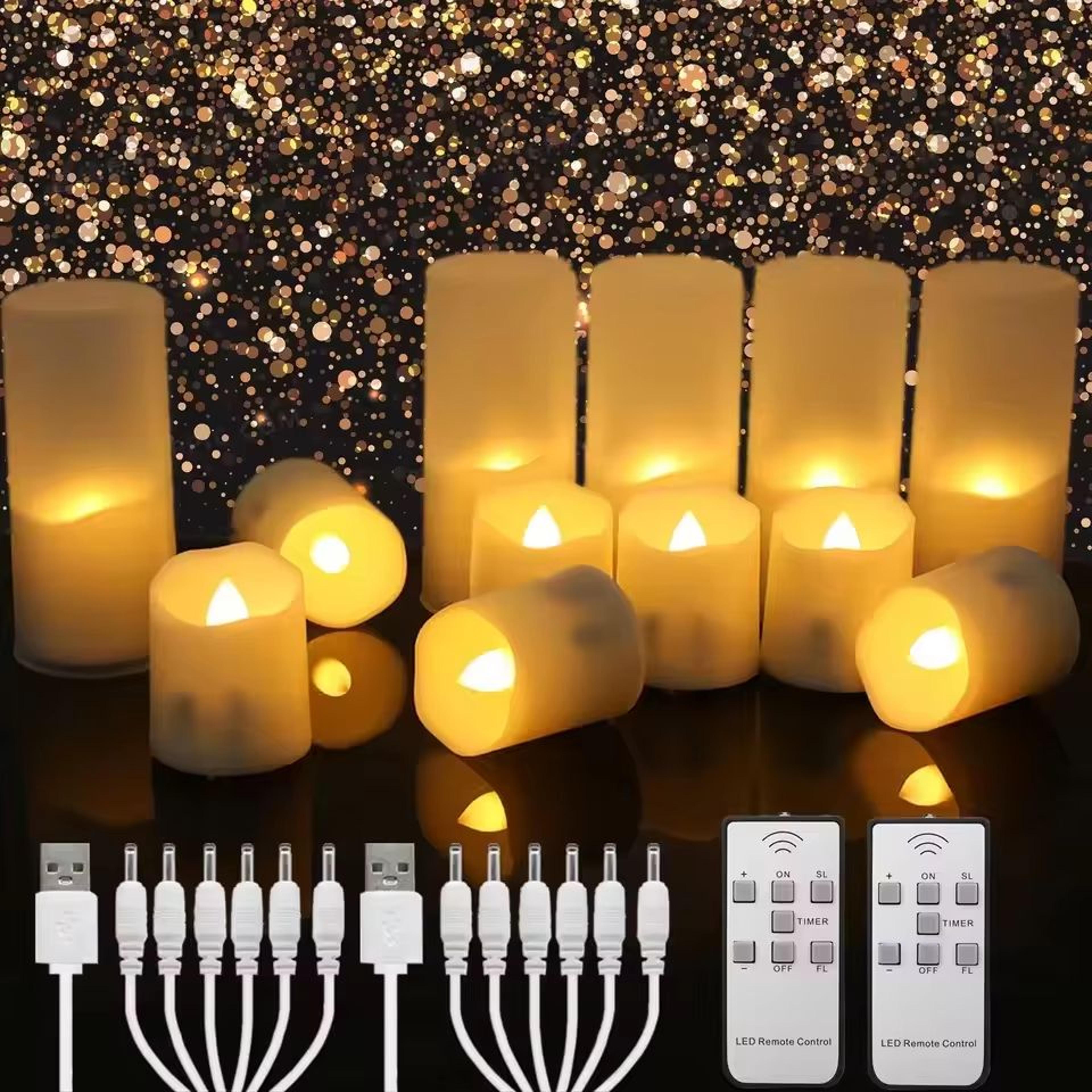 Rechargeable Flameless LED Candles With Timer And Remote For Home And Event Decor 1