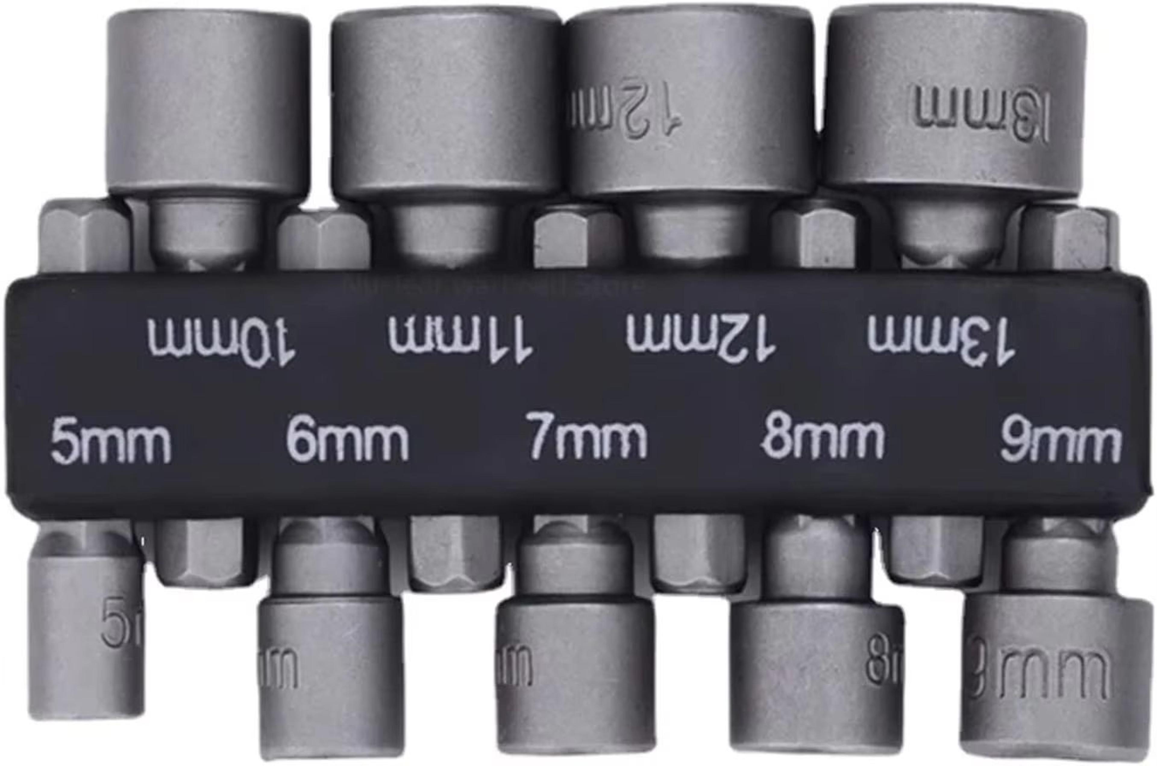9Piece Hex Nut Driver And Socket Bit Set 5mm13mm For Screwdrivers And Wrenches 6