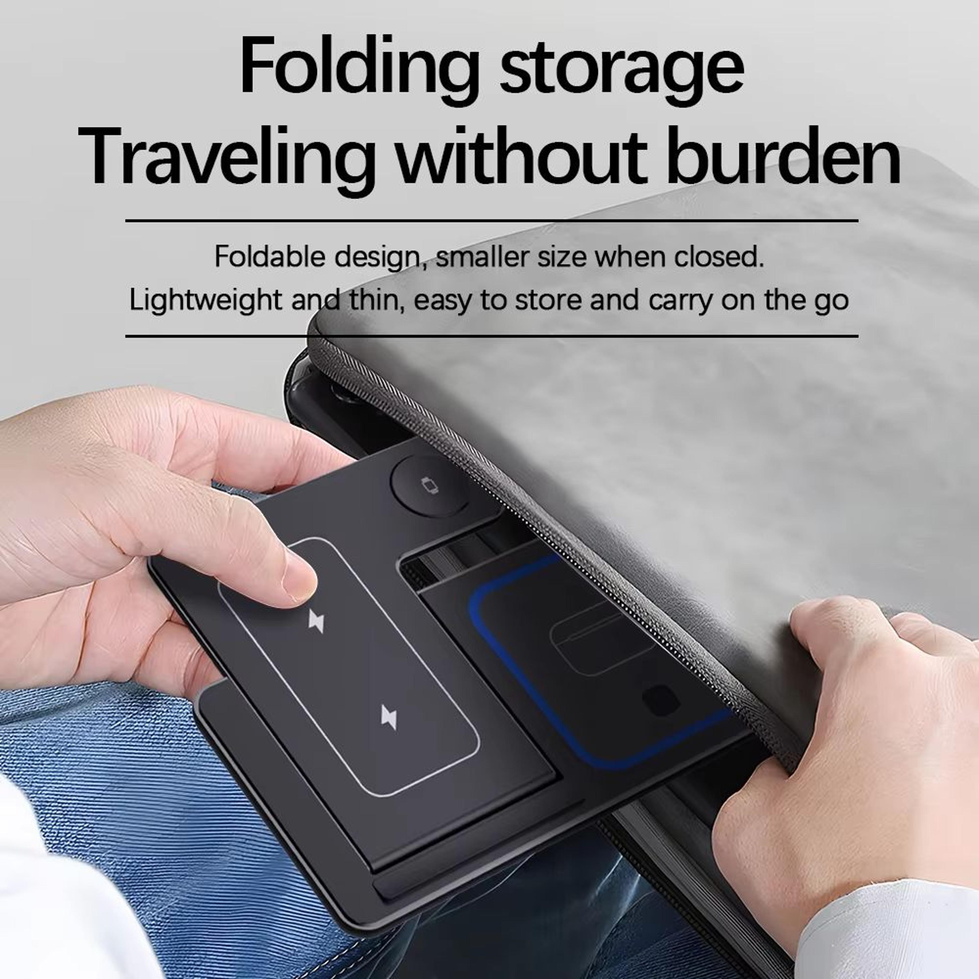 30W Foldable 3in1 LED Fast Wireless Charging Stand For IPhone Watch And AirPods 2