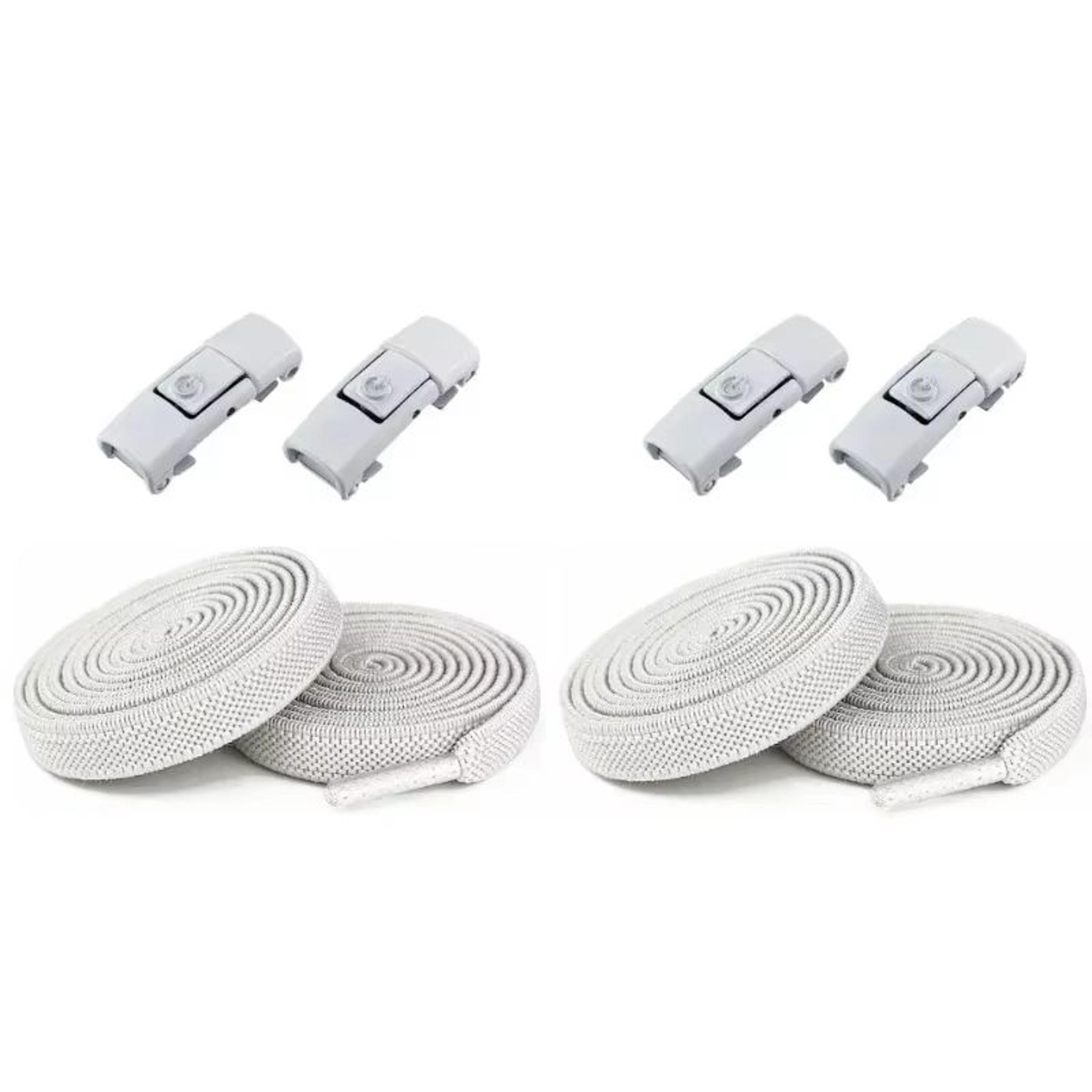 2 Pairs Elastic NoTie Shoelaces With PressLock Flat Design For Kids And Adults 15