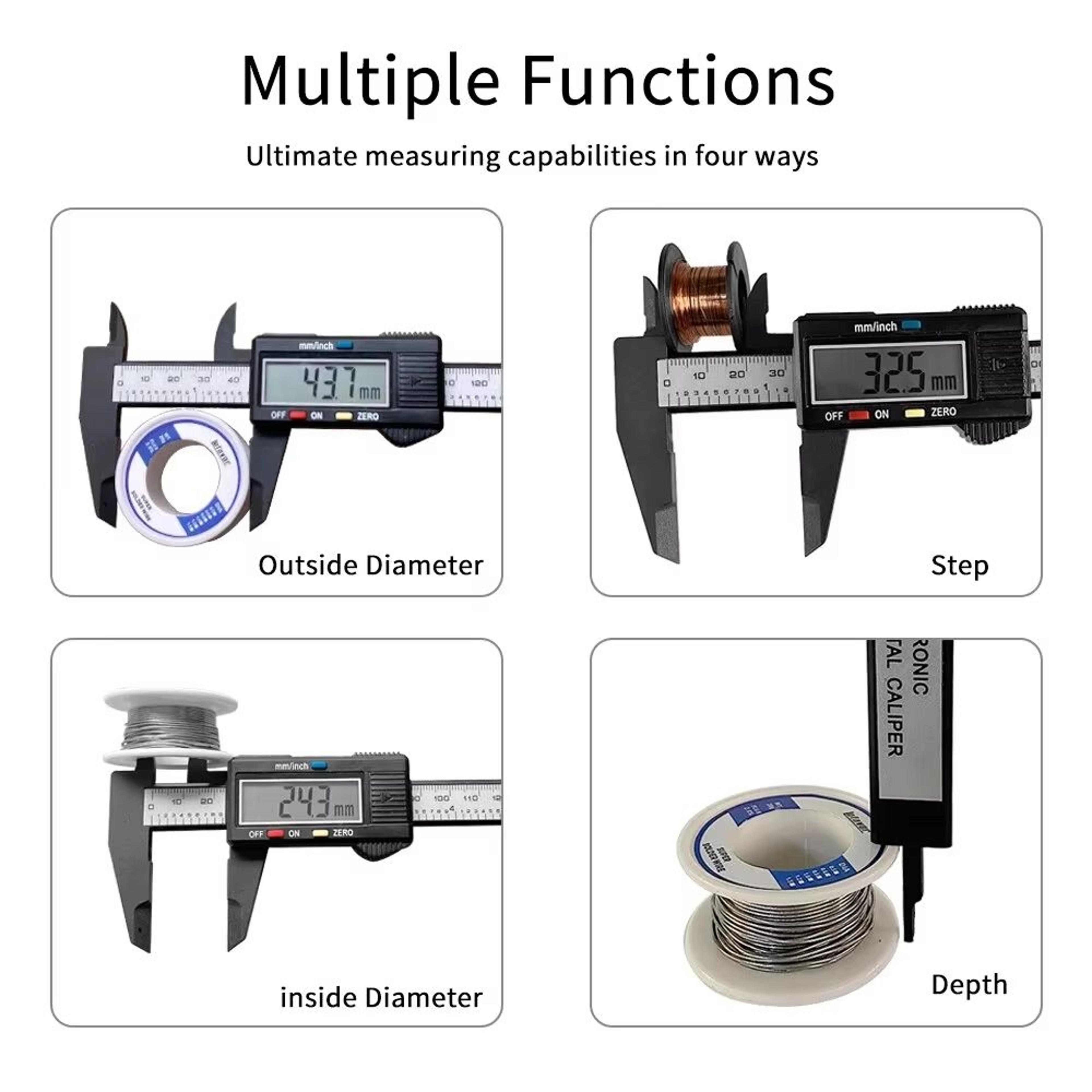 Carbon Fiber Digital Caliper Electronic Measuring Tool 2