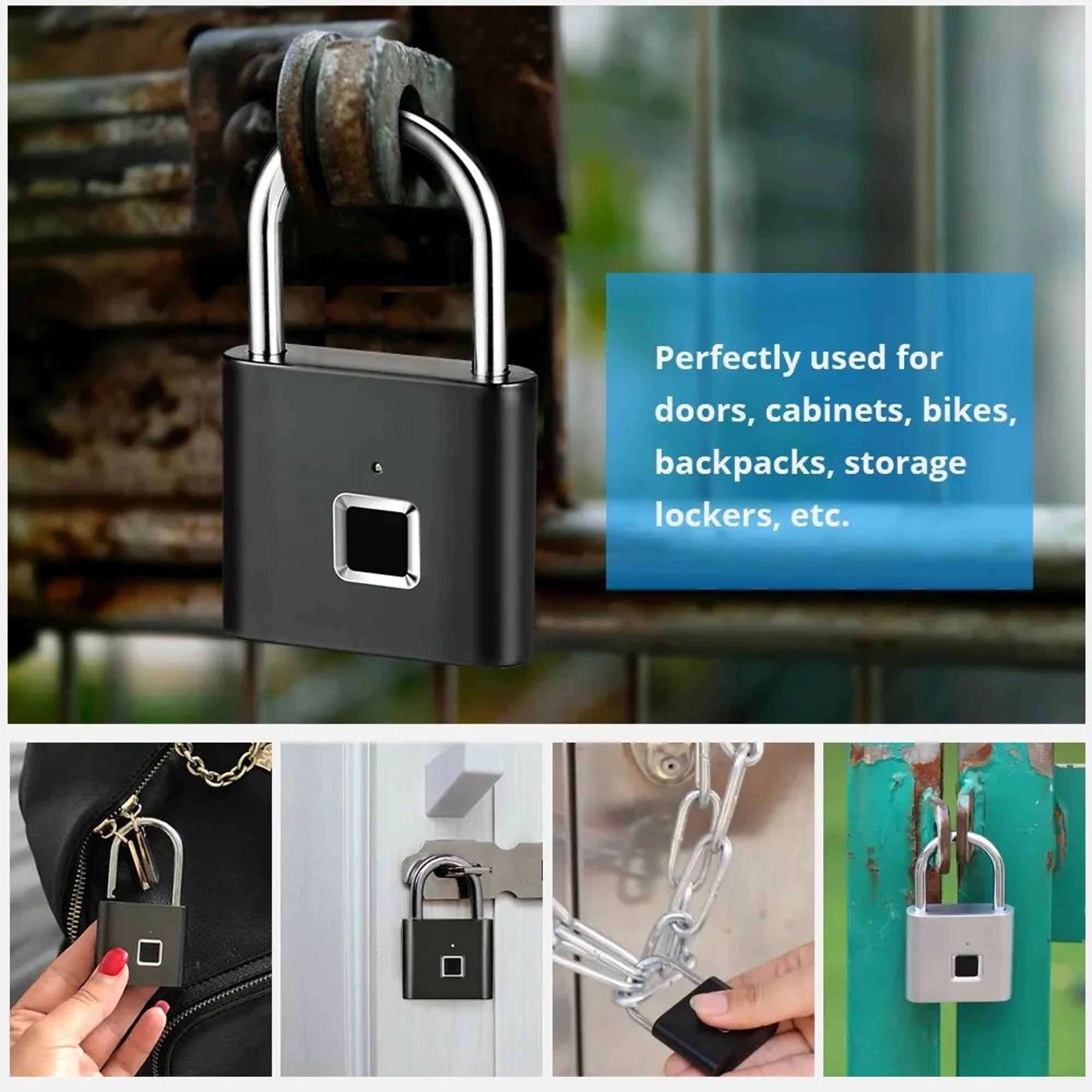 CDOK P2 Smart Fingerprint Padlock USB Rechargeable Waterproof Lock 4