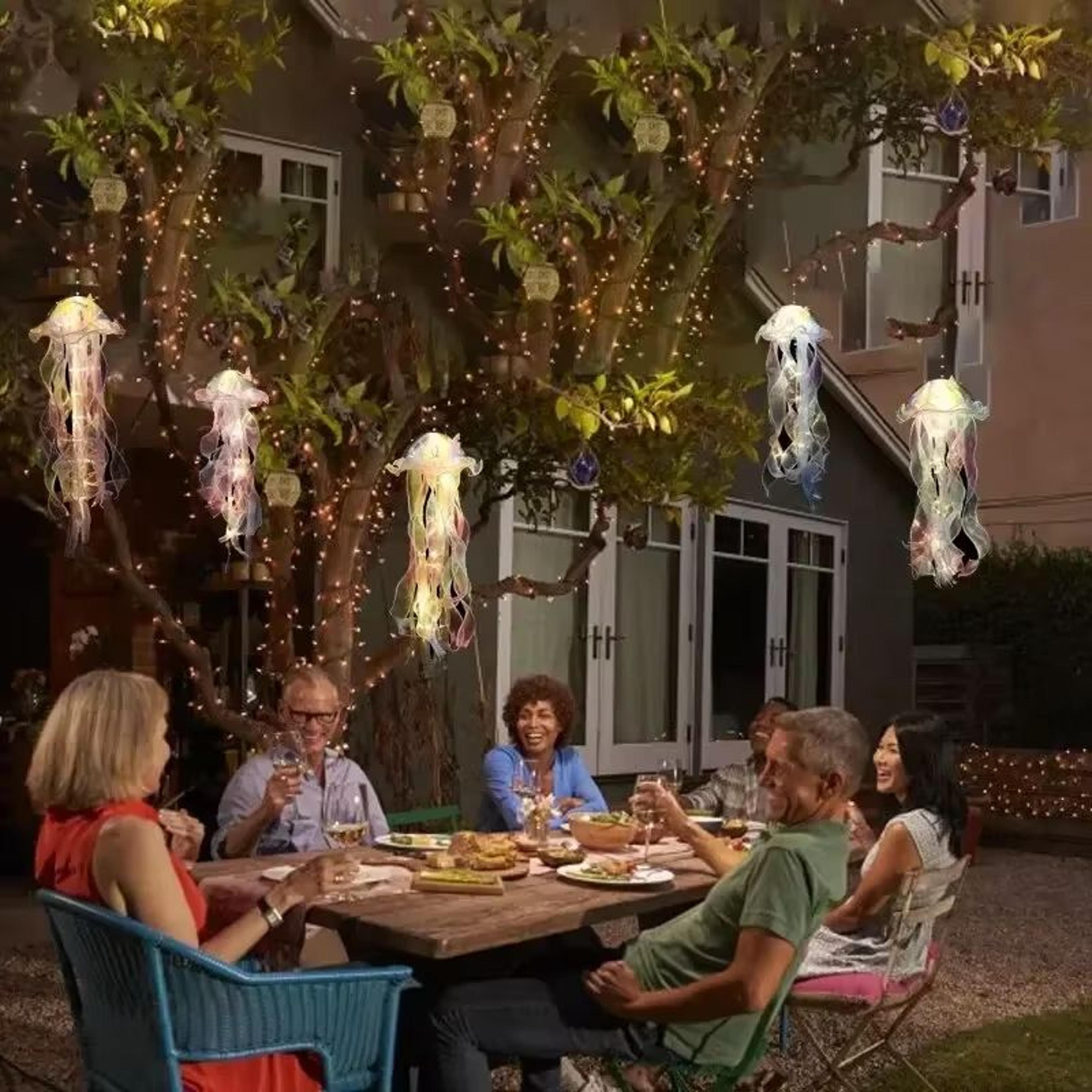 Gradient Jellyfish LED Pendant Light Decoration For Festival And Home 4