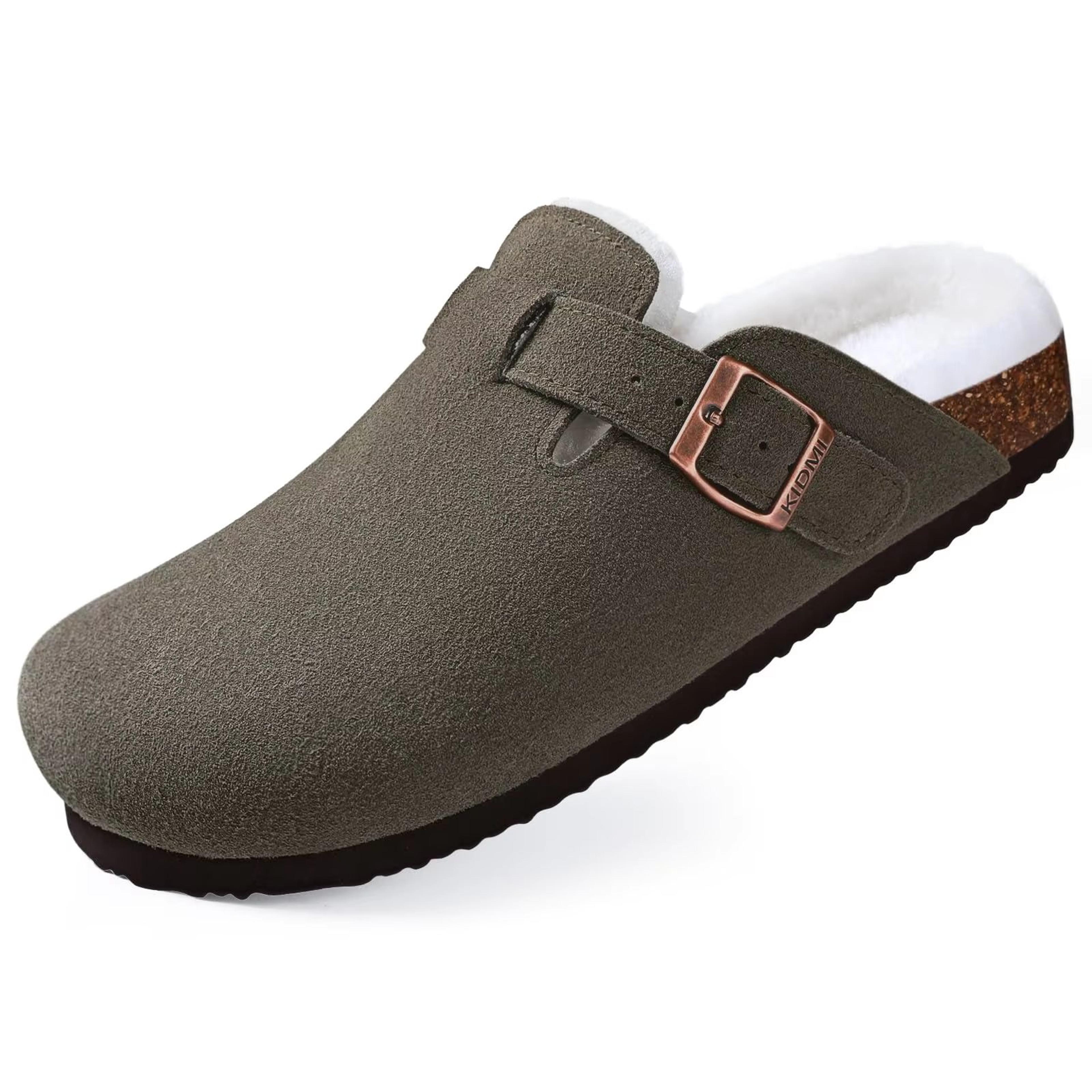 Unisex Suede Clogs With Arch Support And Cork Footbed 15