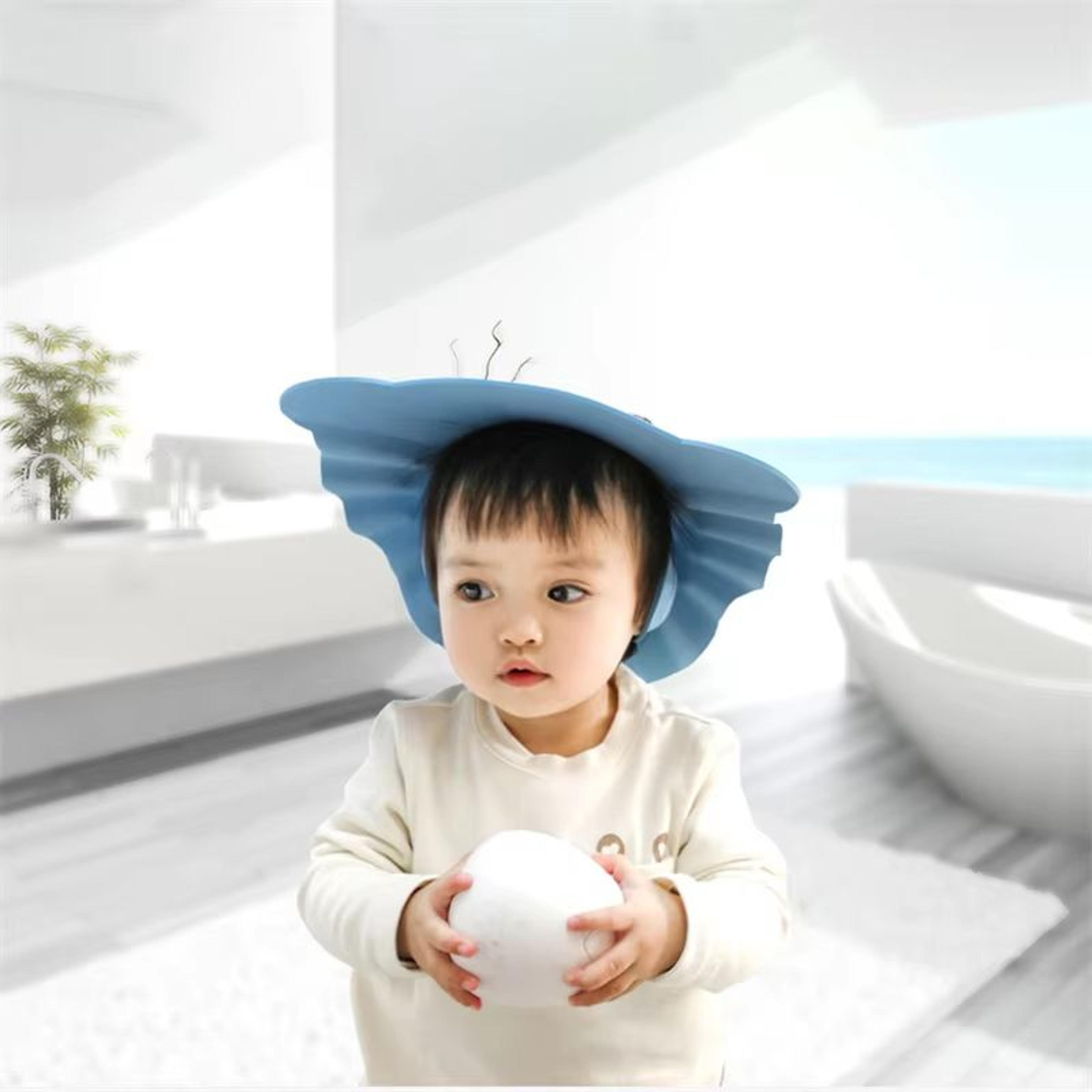 Adjustable Baby Shampoo Shower Cap Soft Hair Wash Visor Protection Hat 2