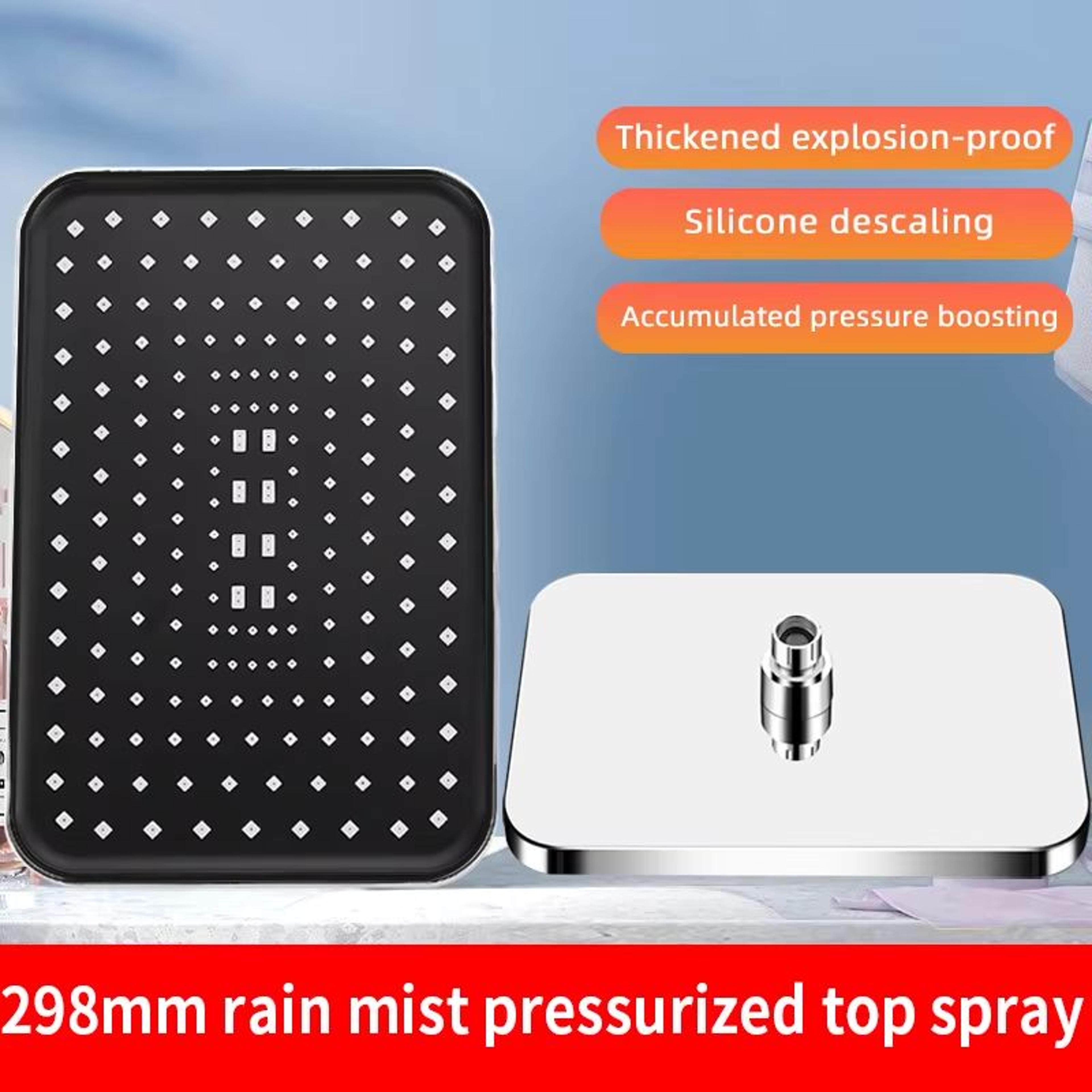 High Pressure Rainfall Shower Head With Adjustable Angle And AntiClogging Silicone Nozzles 9