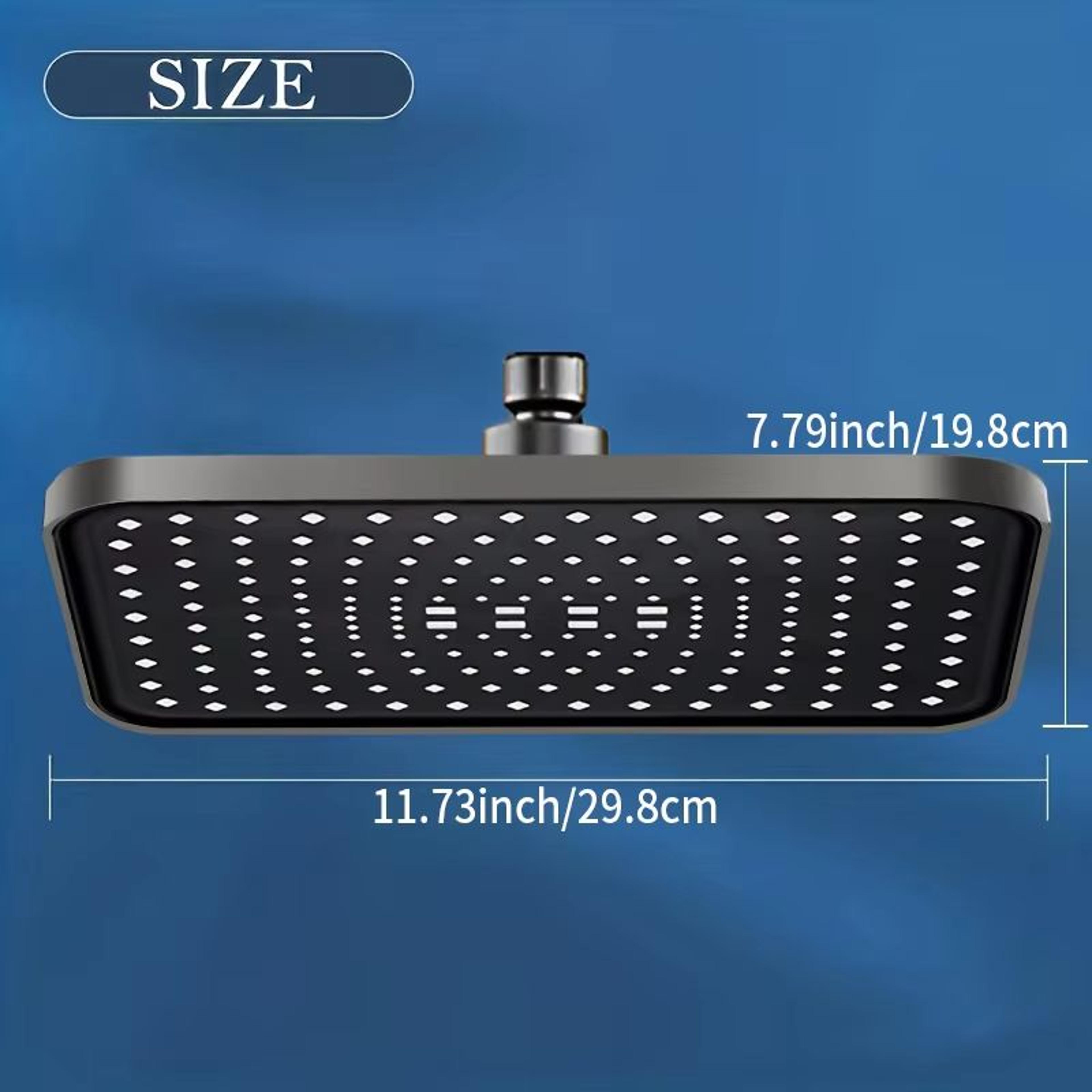 High Pressure Rainfall Shower Head With Adjustable Angle And AntiClogging Silicone Nozzles 7