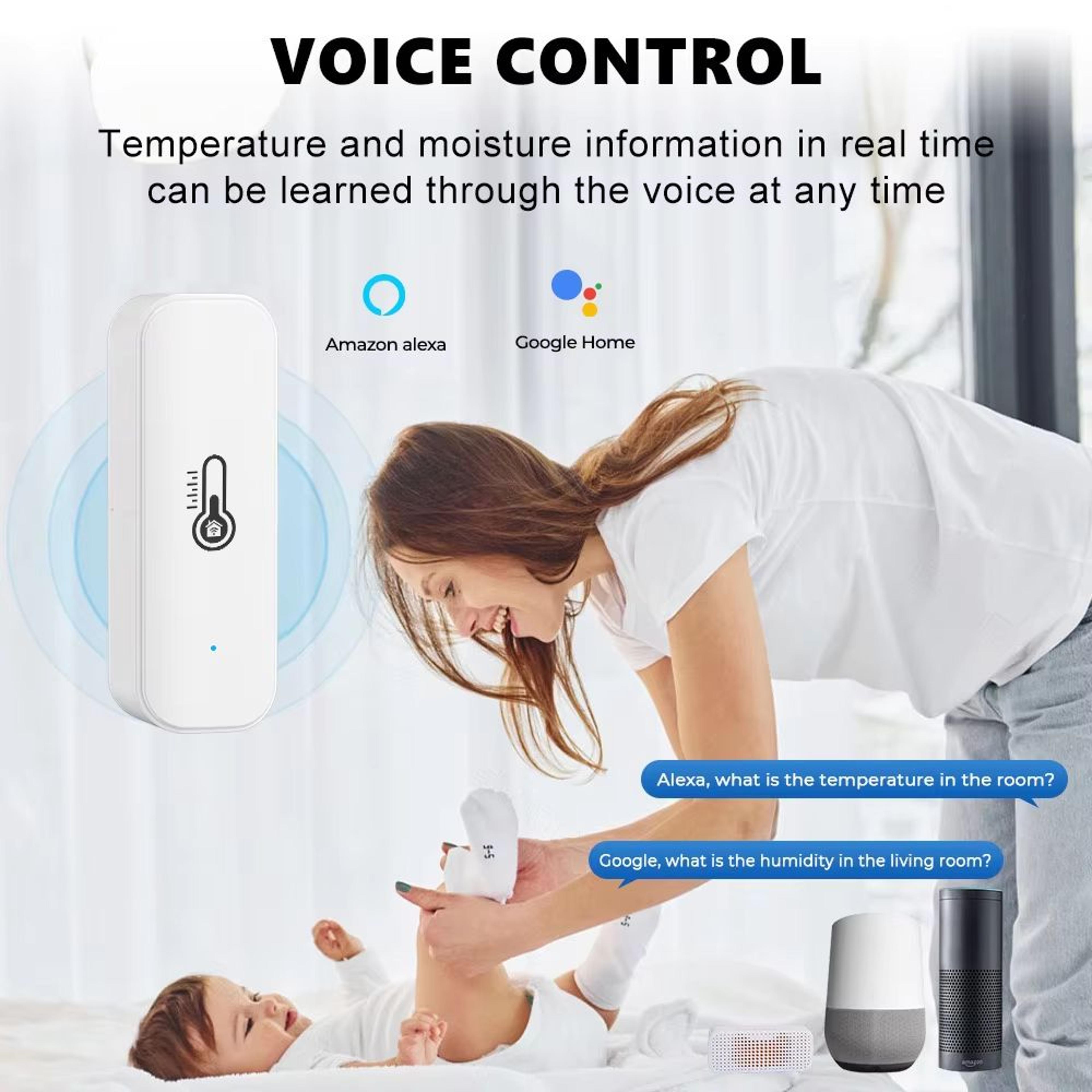 Tuya ZigbeeWiFi Smart Temperature And Humidity Sensor Compatible With Smart Life Alexa Google Assis 3
