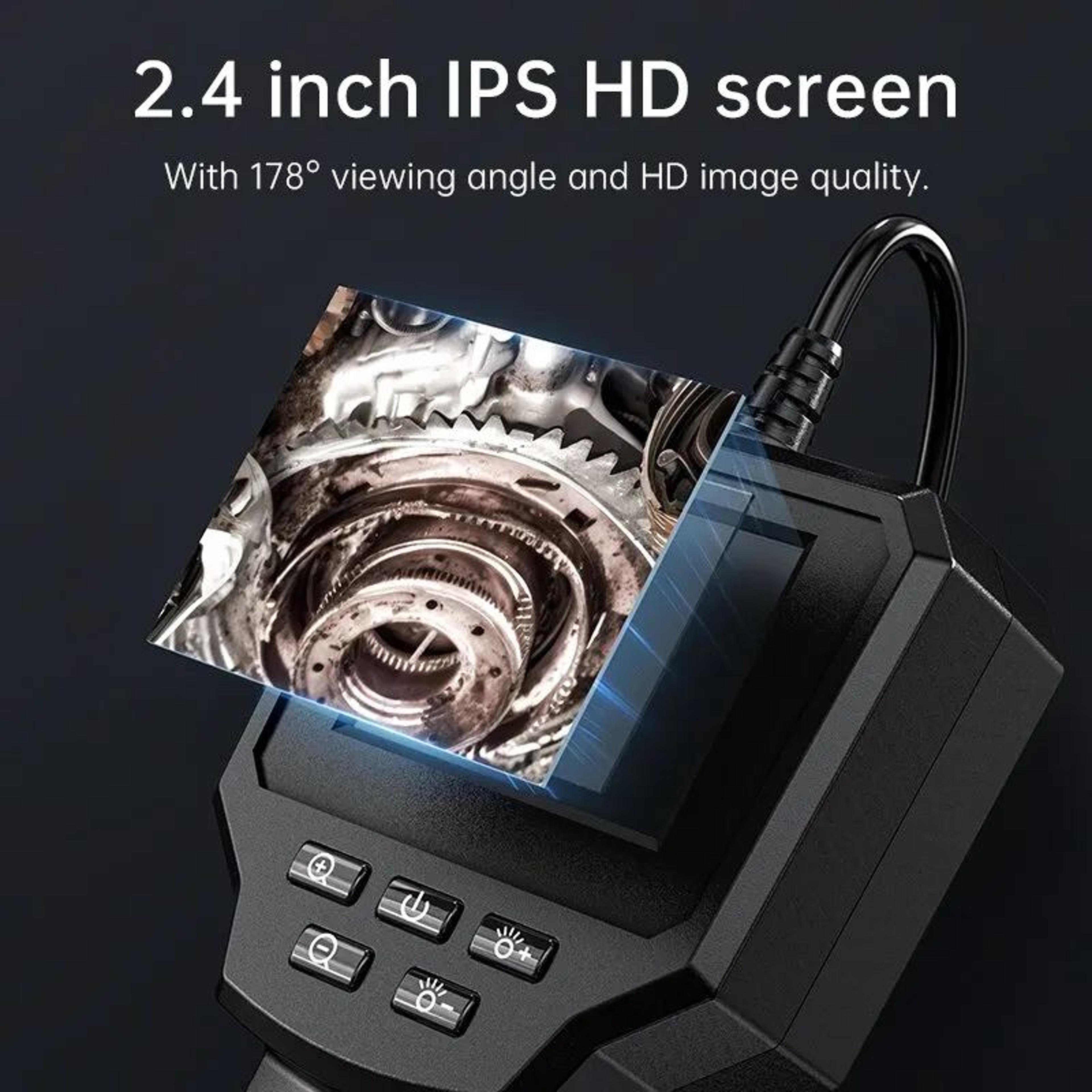 KERUI 24 Inch IPS Screen Industrial Endoscope Camera HD 1080P Pipe Inspection Borescope With Rigid  2