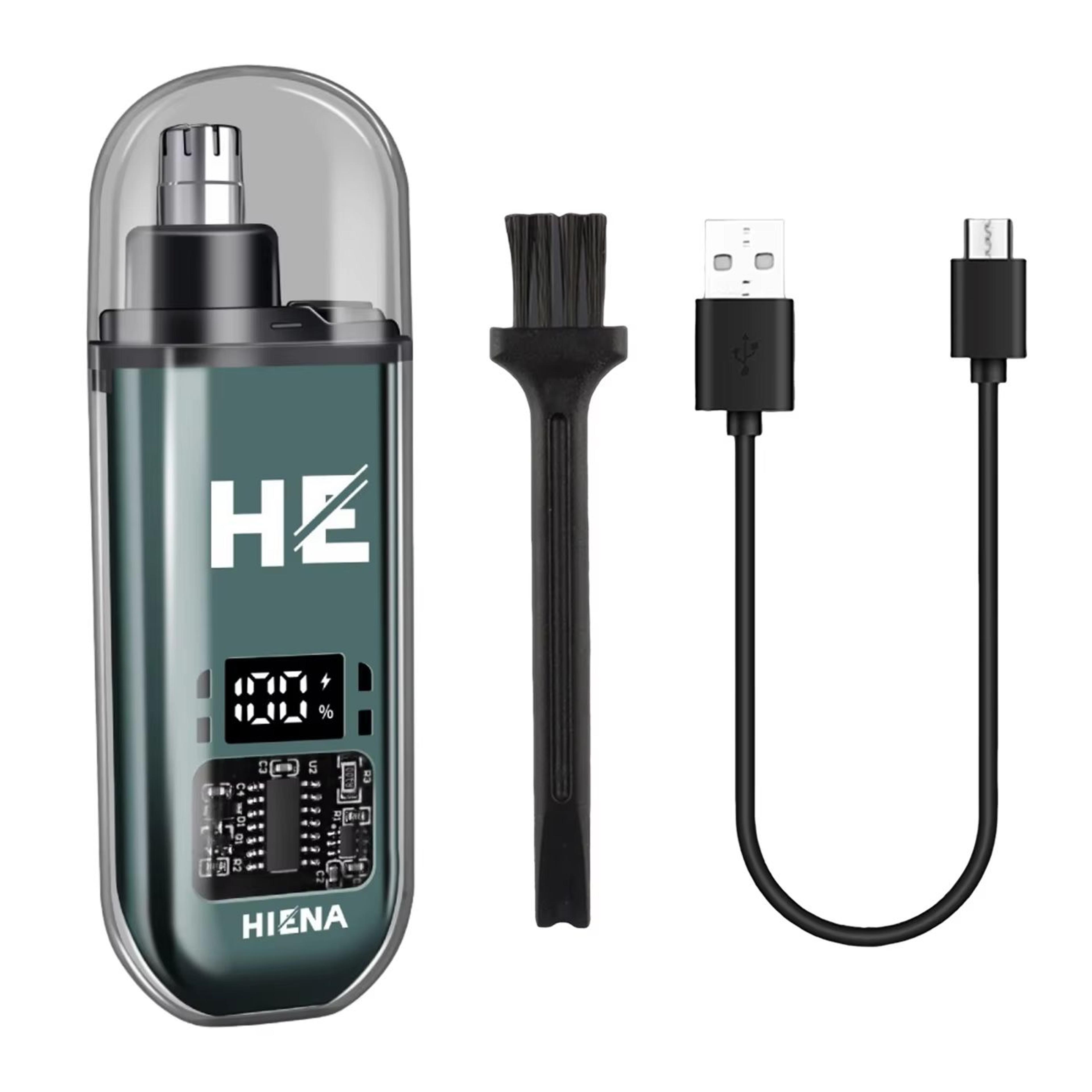 HIENA Rechargeable Electric Nose Ear Hair Trimmer With Wet And Dry Mini Pocket Clipper 6