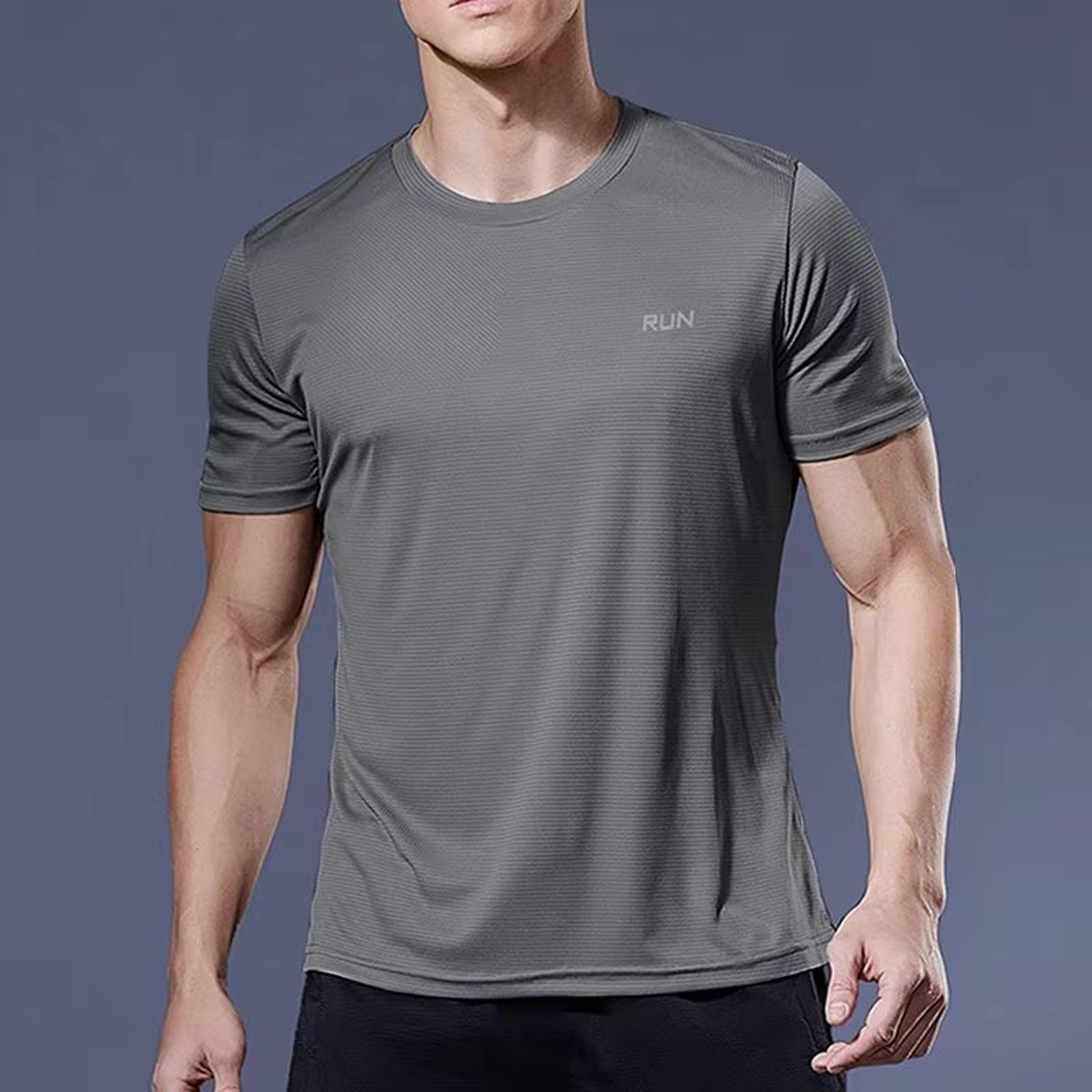 Mens QuickDry Compression Running  Soccer Sports TShirt 2