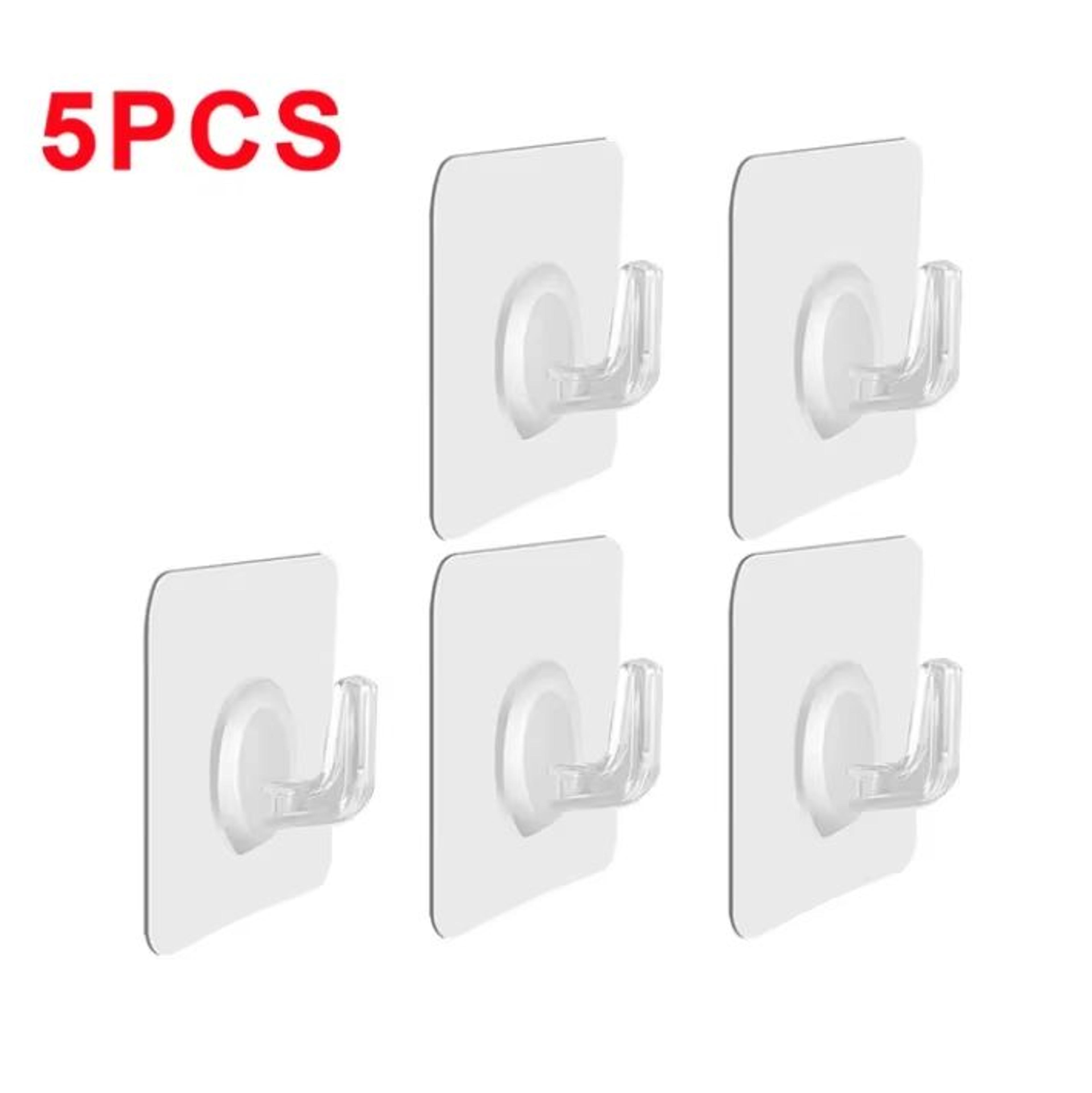Transparent SelfAdhesive Heavy Duty Wall Hooks 51020Pack MultiUse Organizer 6
