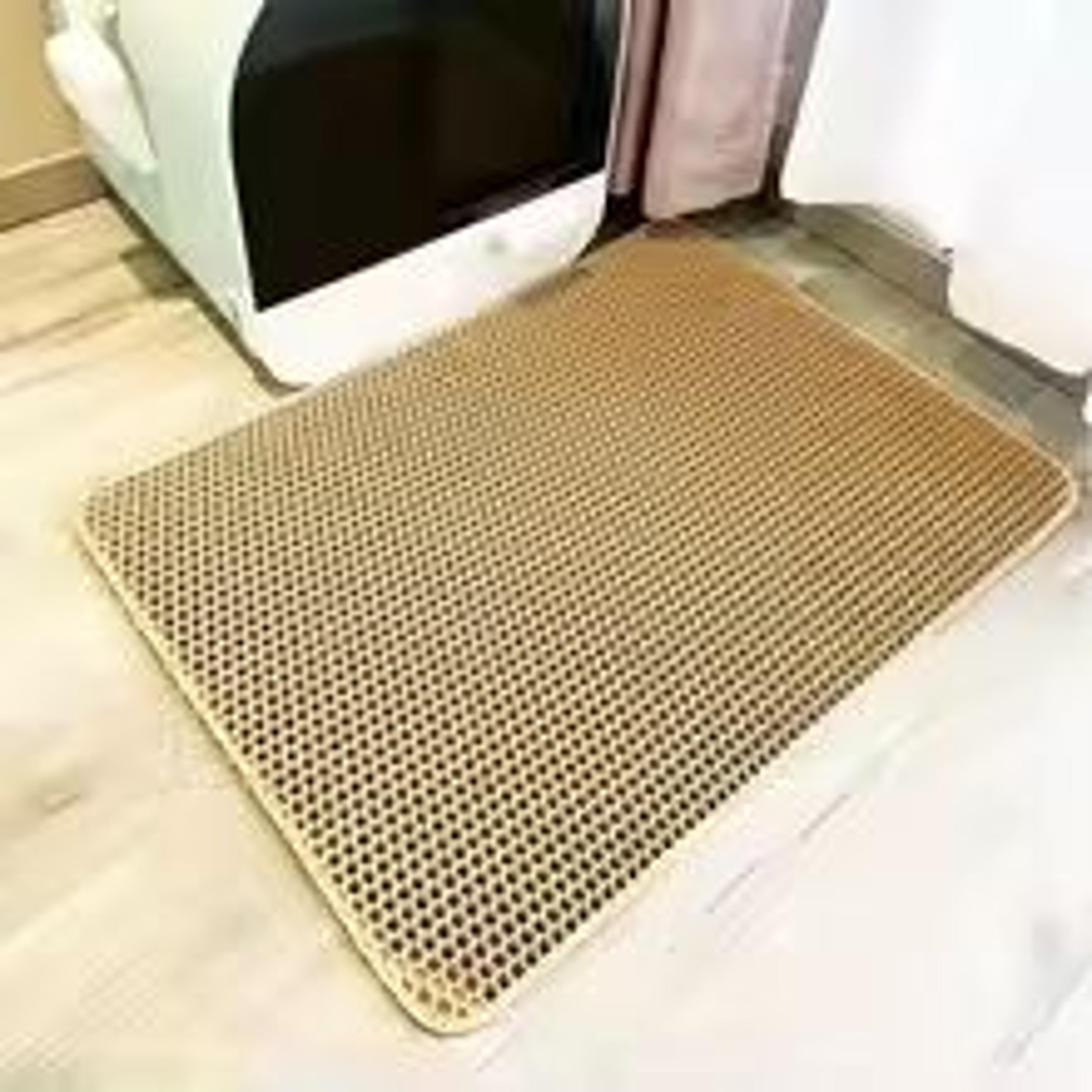 Large DoubleLayer Waterproof EVA Cat Litter Mat For Home Cleanliness 7