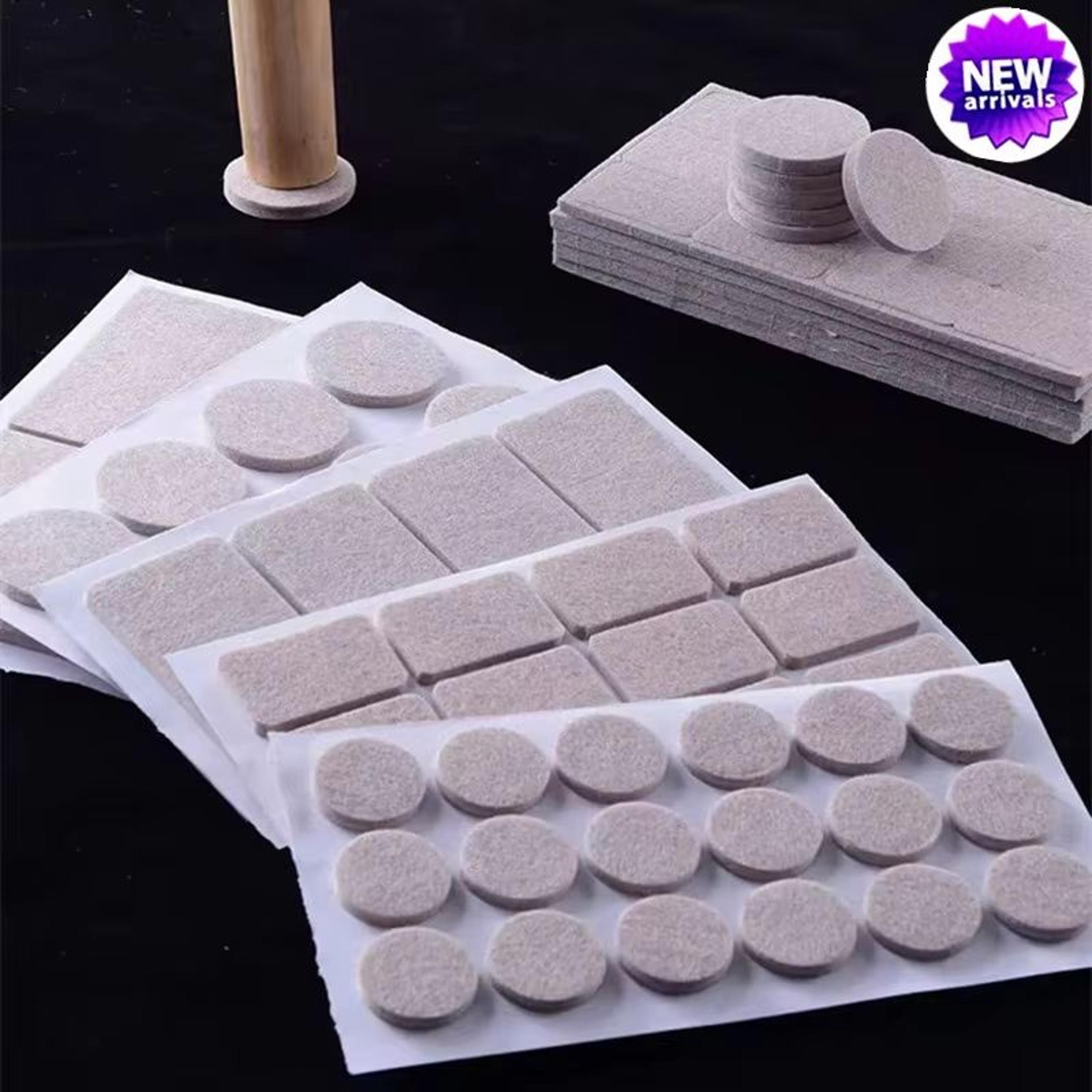 SelfAdhesive Felt Chair Leg Pads Floor Protectors 3mm 012 In Thick 72Piece Set 0