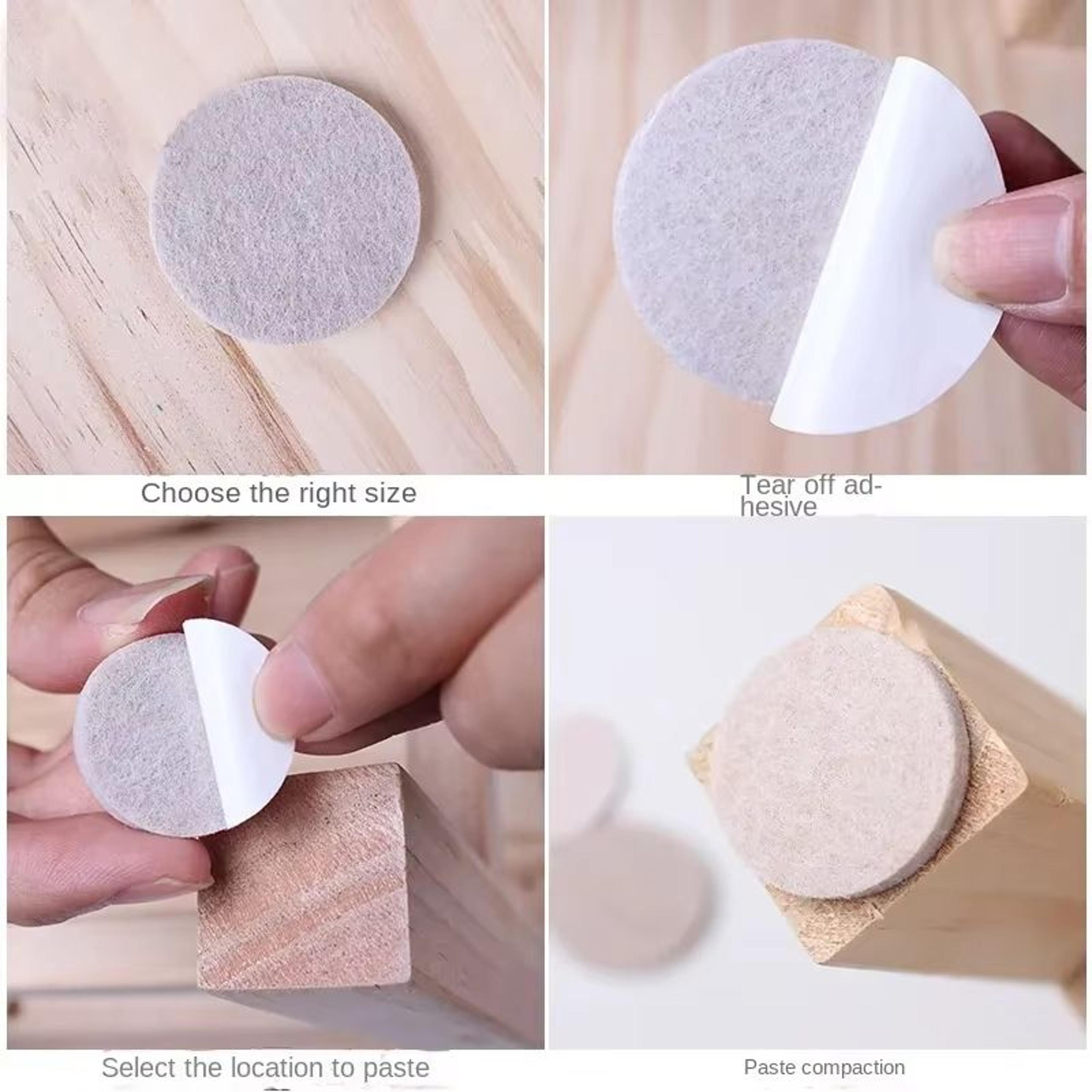 SelfAdhesive Felt Chair Leg Pads Floor Protectors 3mm 012 In Thick 72Piece Set 5