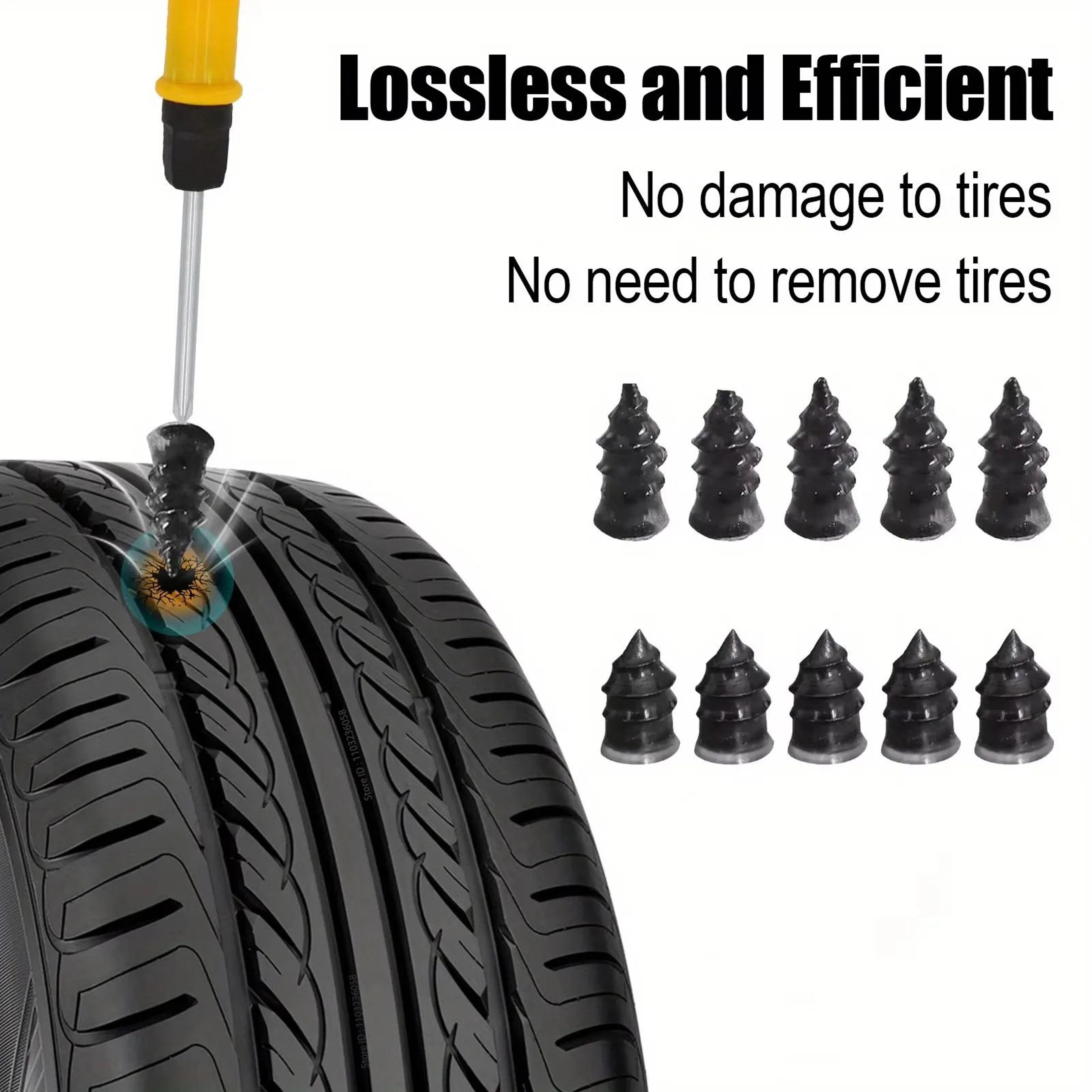 Car  Bike Tire Repair Tool Kit With Studding Tools Plug Needles Pliers And EVA Case 5