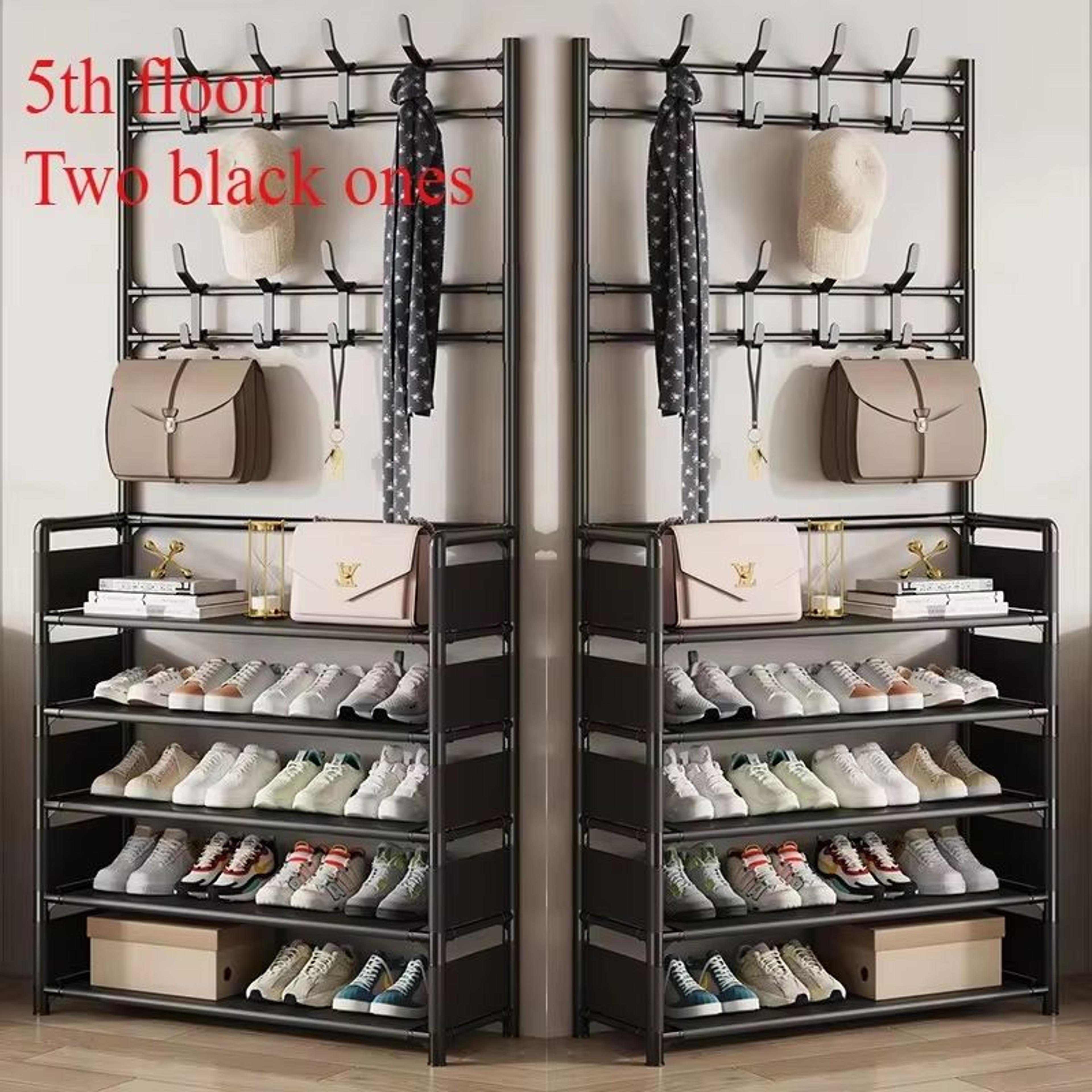 MultiLayer Clothes And Shoe Organizer Rack FloorStanding Hat  Shoe Storage Shelf 20