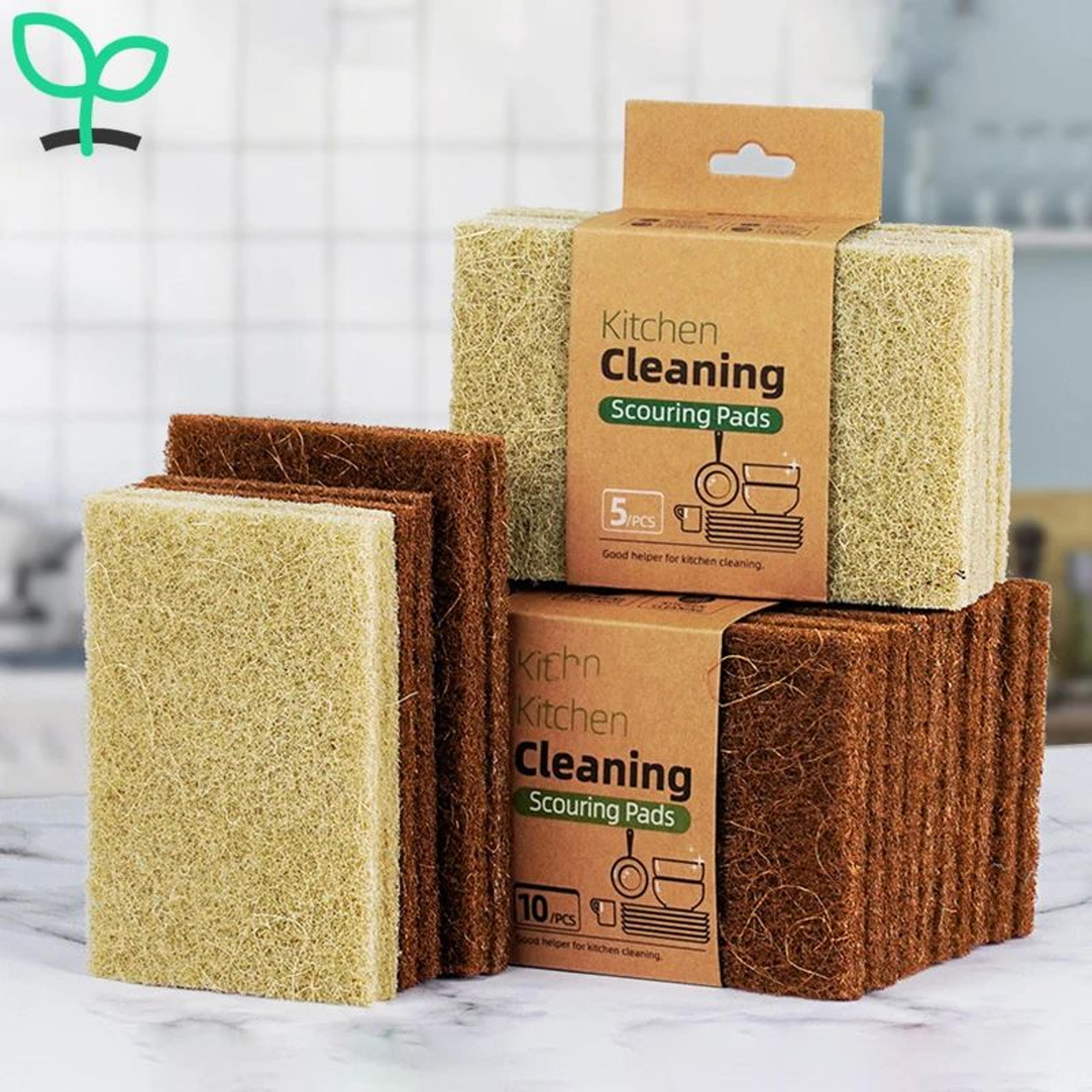 EcoFriendly Sisal Kitchen Cleaning Sponges 51020PCS Natural Fiber Dishwashing Pads 0