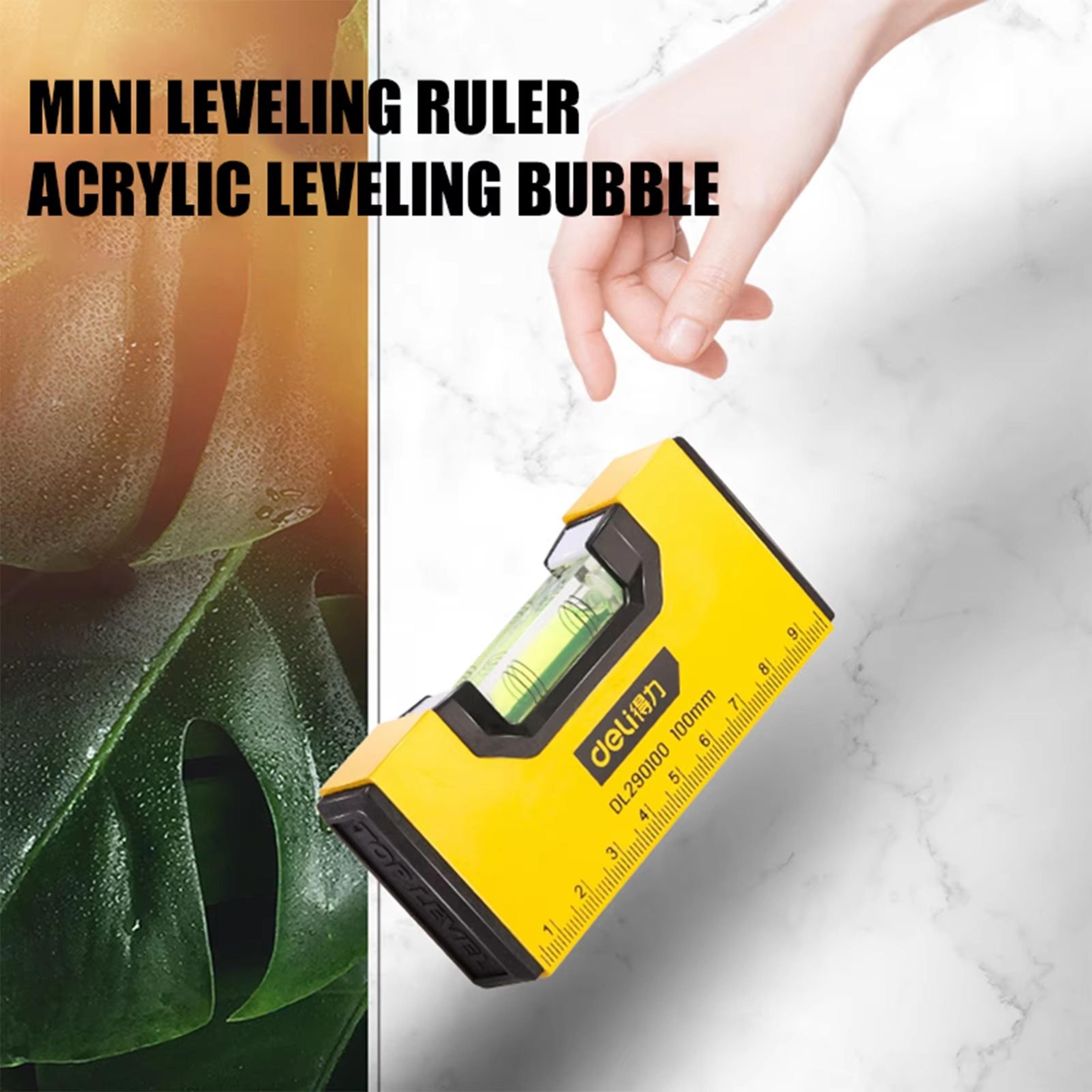 100mm Portable Magnetic Pocket Spirit Level HighPrecision Aluminum Tool 5