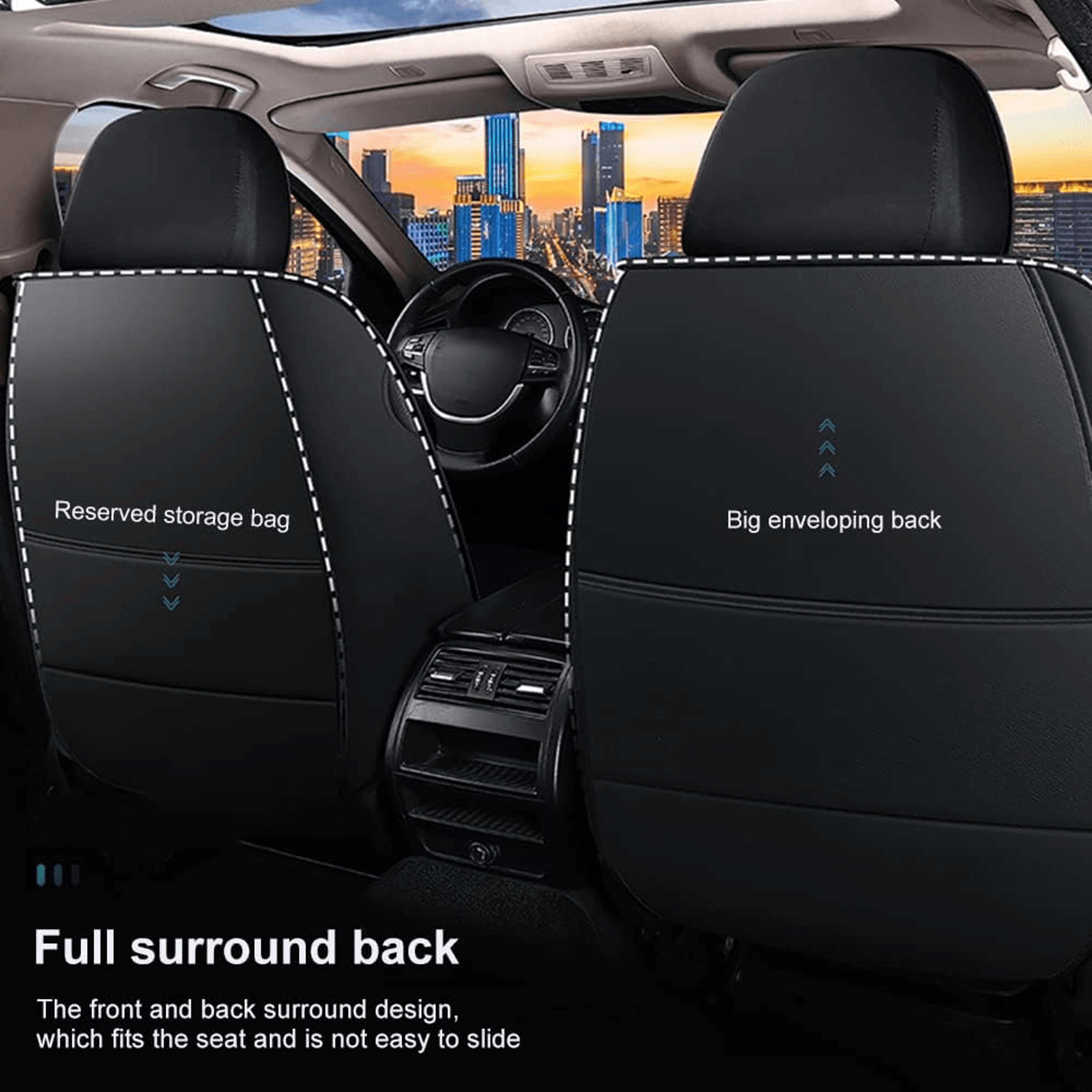 Full Leather Car Seat Cushion All Inclusive Seat Cover Drivers Or Passenger Seat Cover All Season U