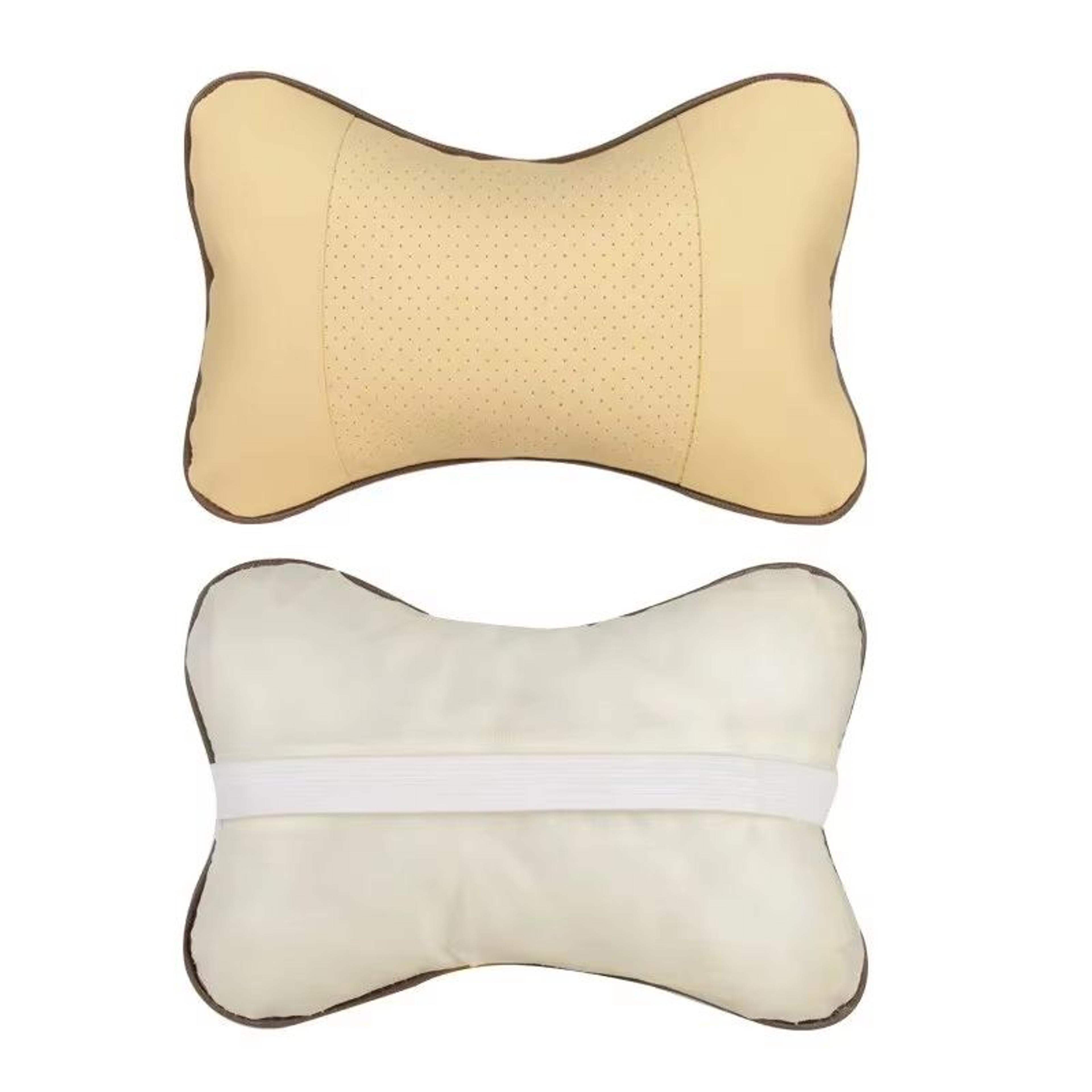 Universal PU Leather Car Neck Pillow Headrest For Pain Relief 3