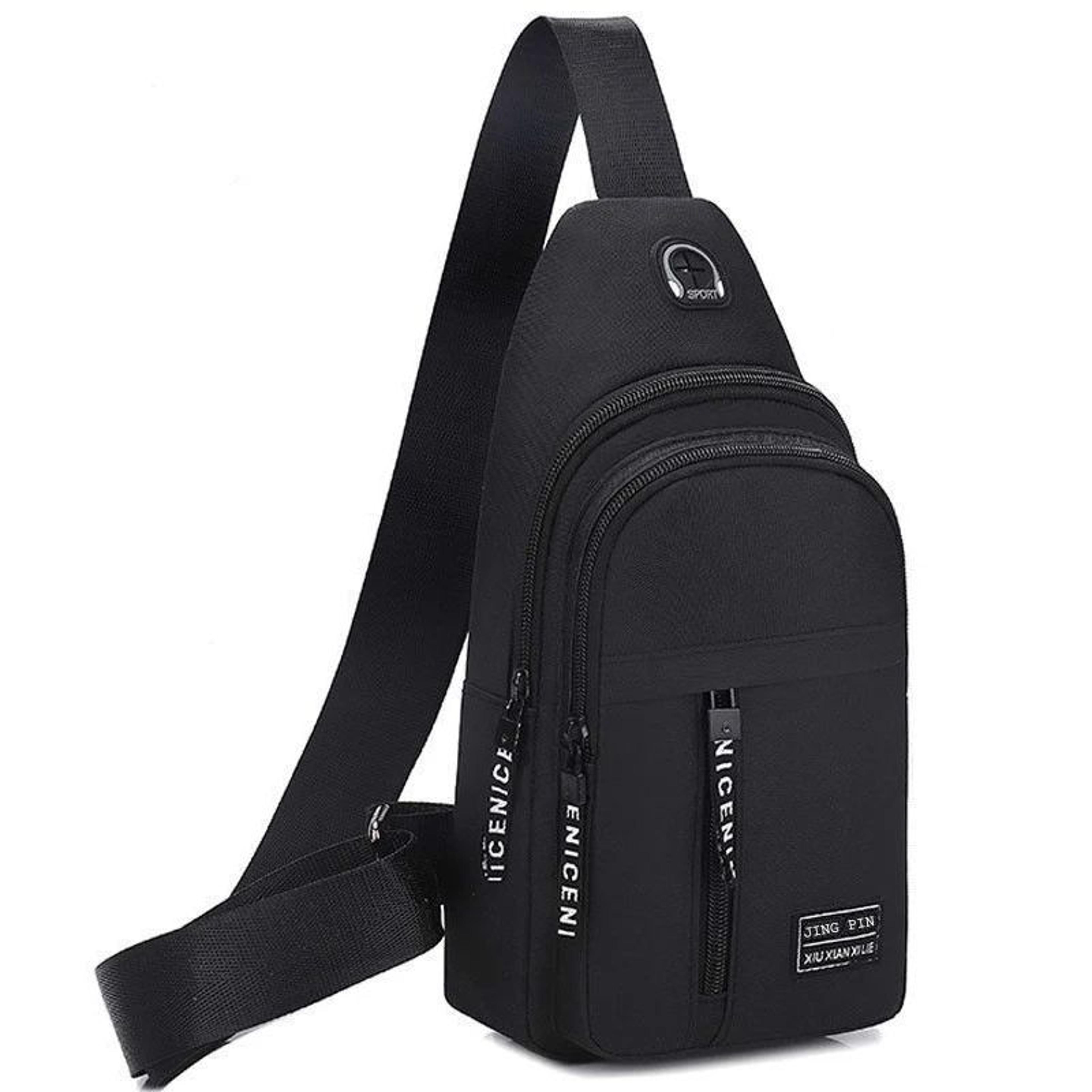 Mens Multifunctional Travel Shoulder Sling Bag Chest Crossbody Bag 0