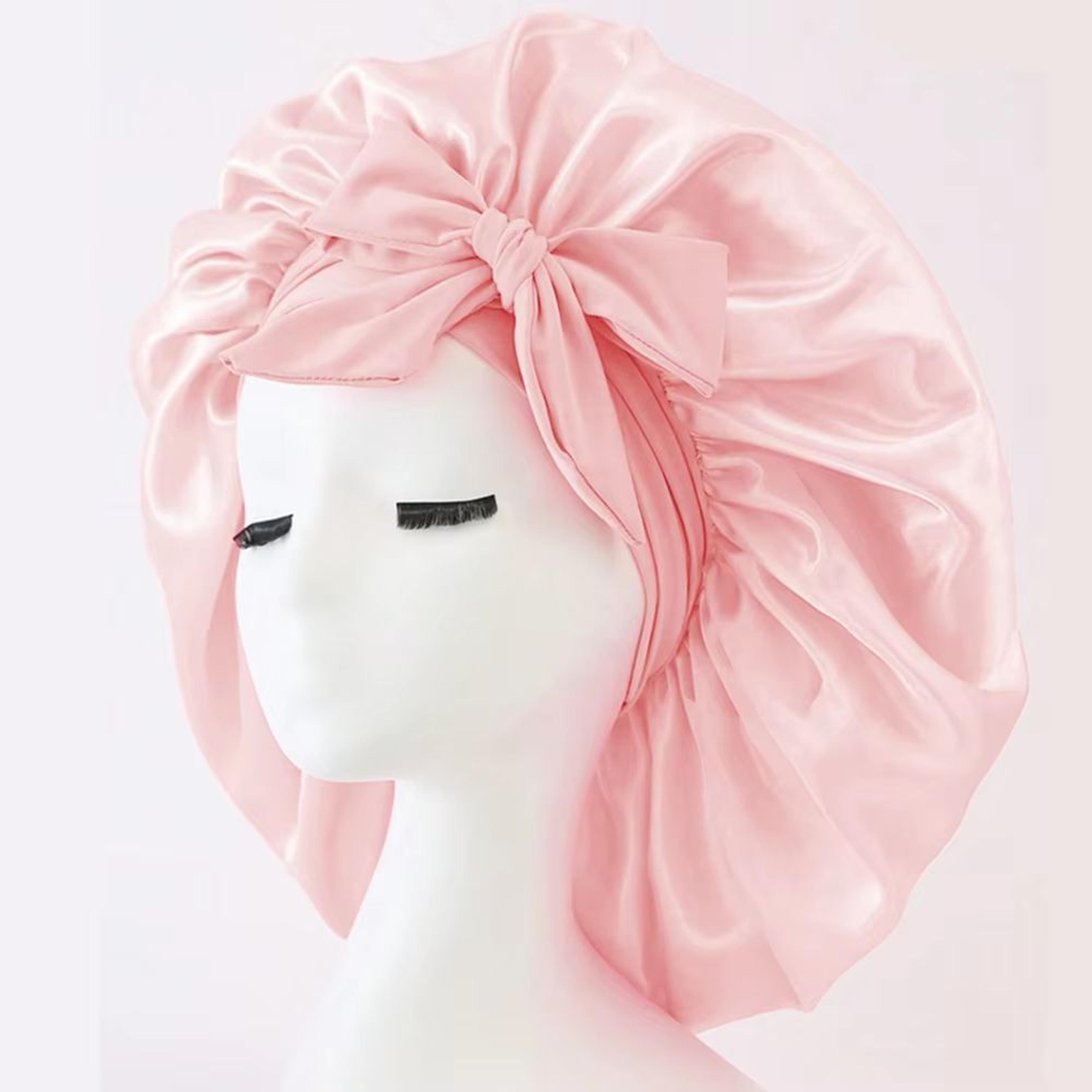 Adjustable Satin Hair Bonnet With Tie Band For Sleeping Women And Men 3