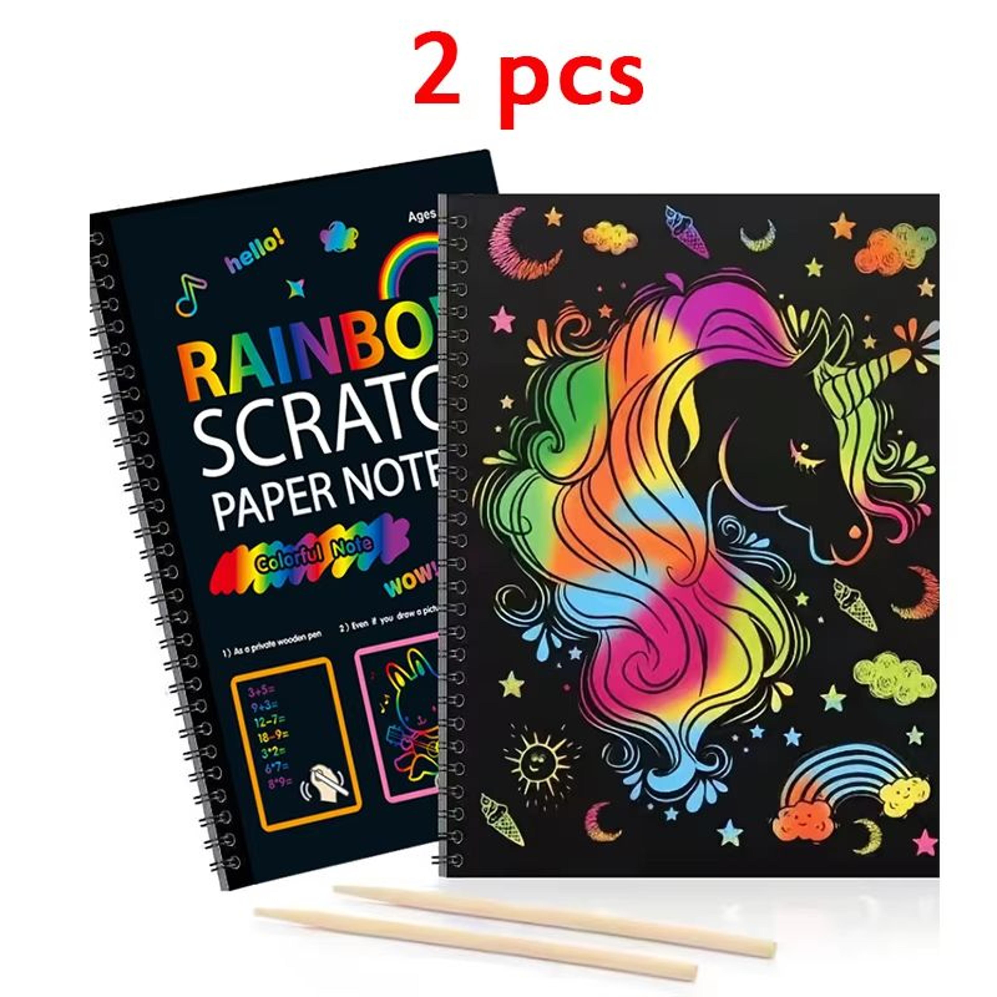 Dazzling Scratch Painting Interactive Art Kit With Note Cards ParentChild Creative Toy 14