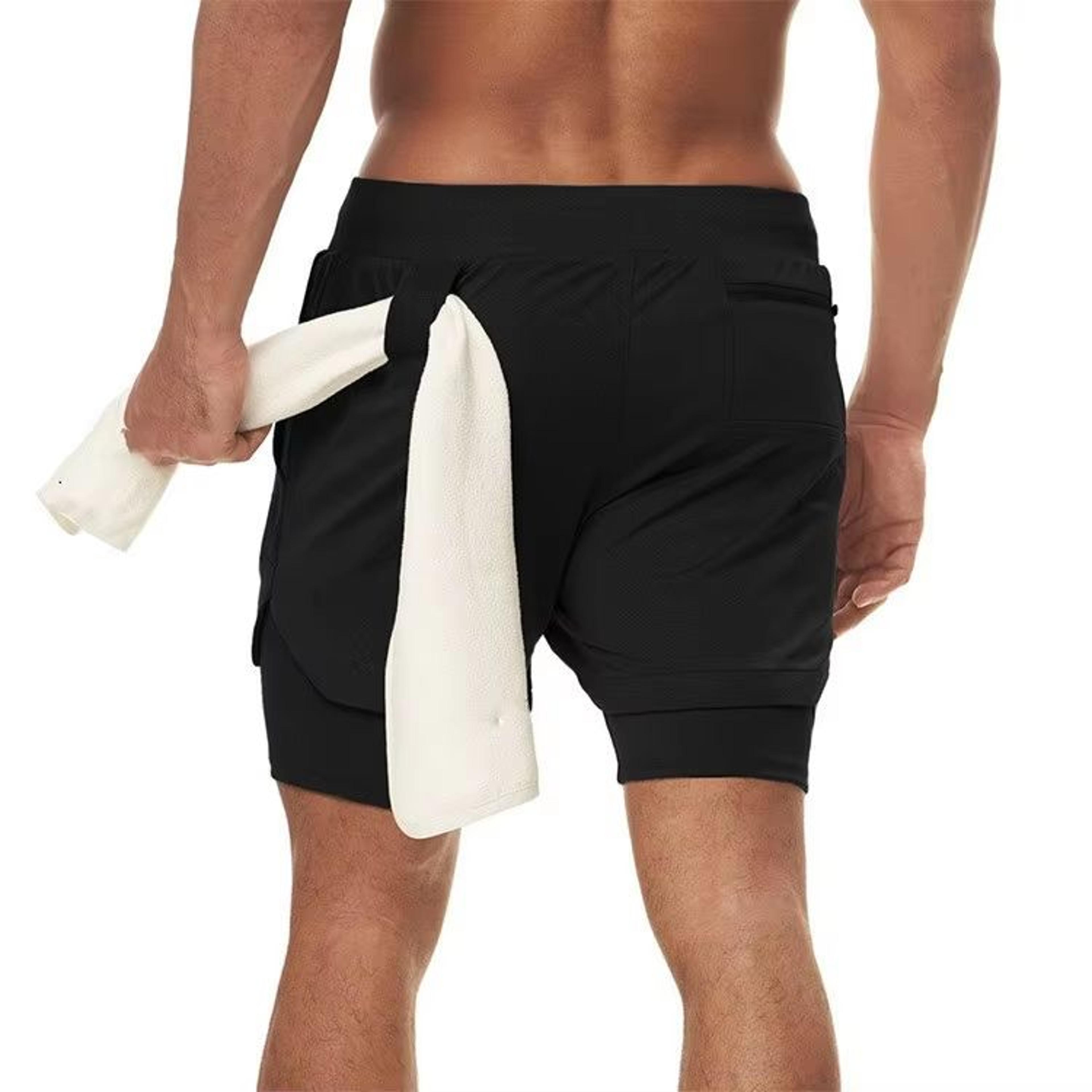 Mens Camo QuickDry 2in1 Running And Gym Shorts 10